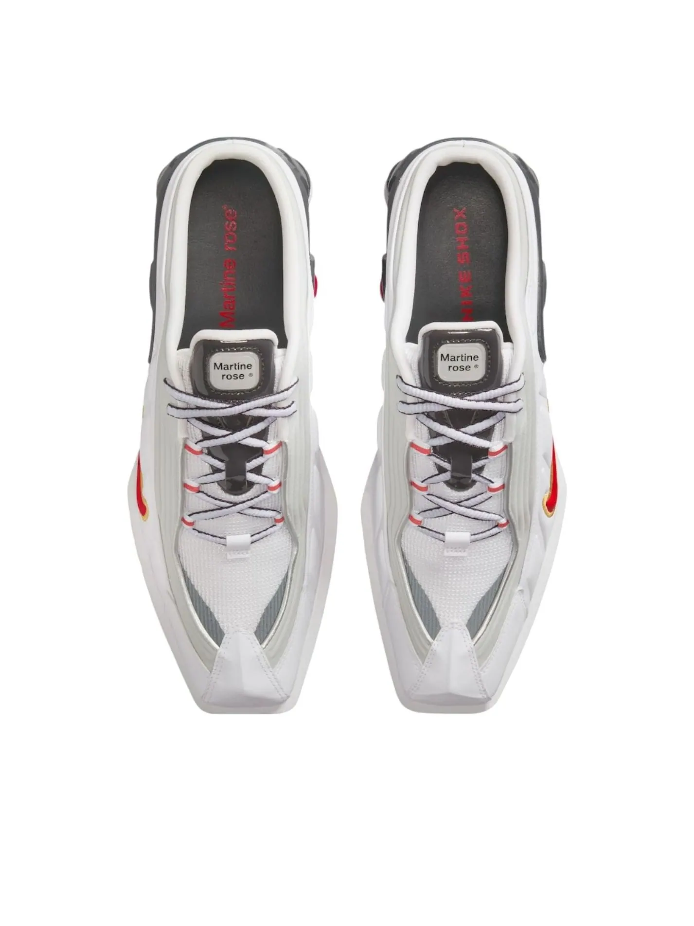 Кроссовки (WMNS) Nike x Martine Rose Shox MR4 Mule 'White Metallic Platinum' — изображение 4 из 6, белый