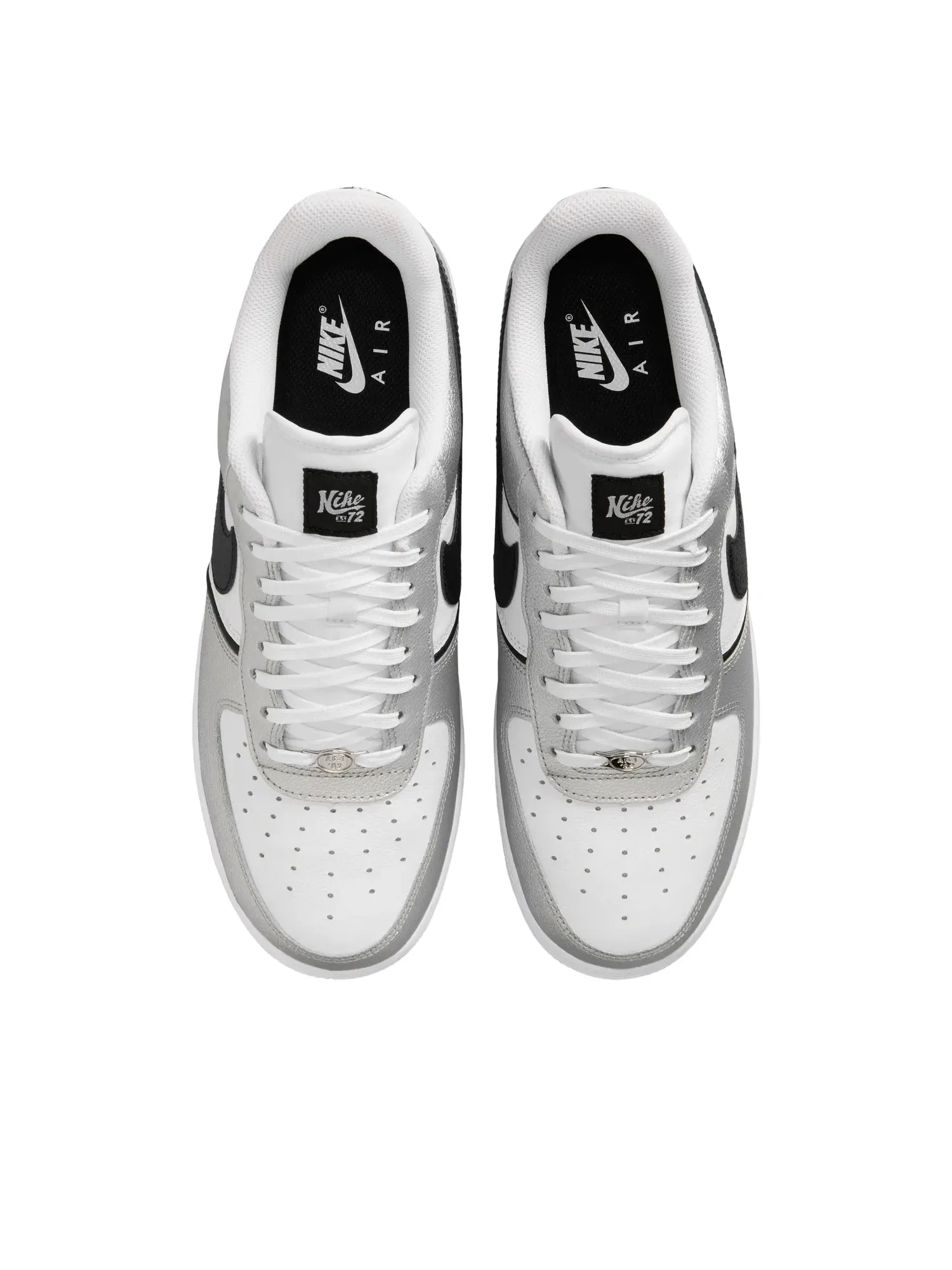 Мужские кроссовки с кожаным верхом Air Force 1 '07 LV8 Metallic Silver White Coconut Milk Nike — изображение 3 из 7