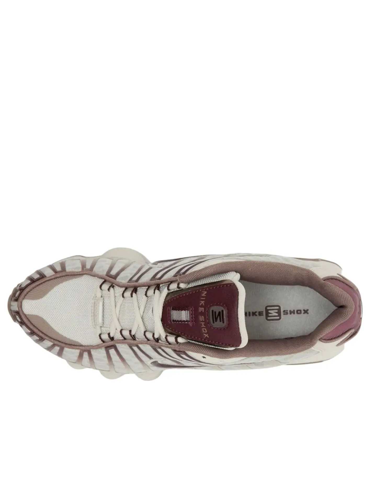 Кроссовки (WMNS) Nike Shox TL 'Light Bone Burgundy Crush' — изображение 2 из 5, бежевый