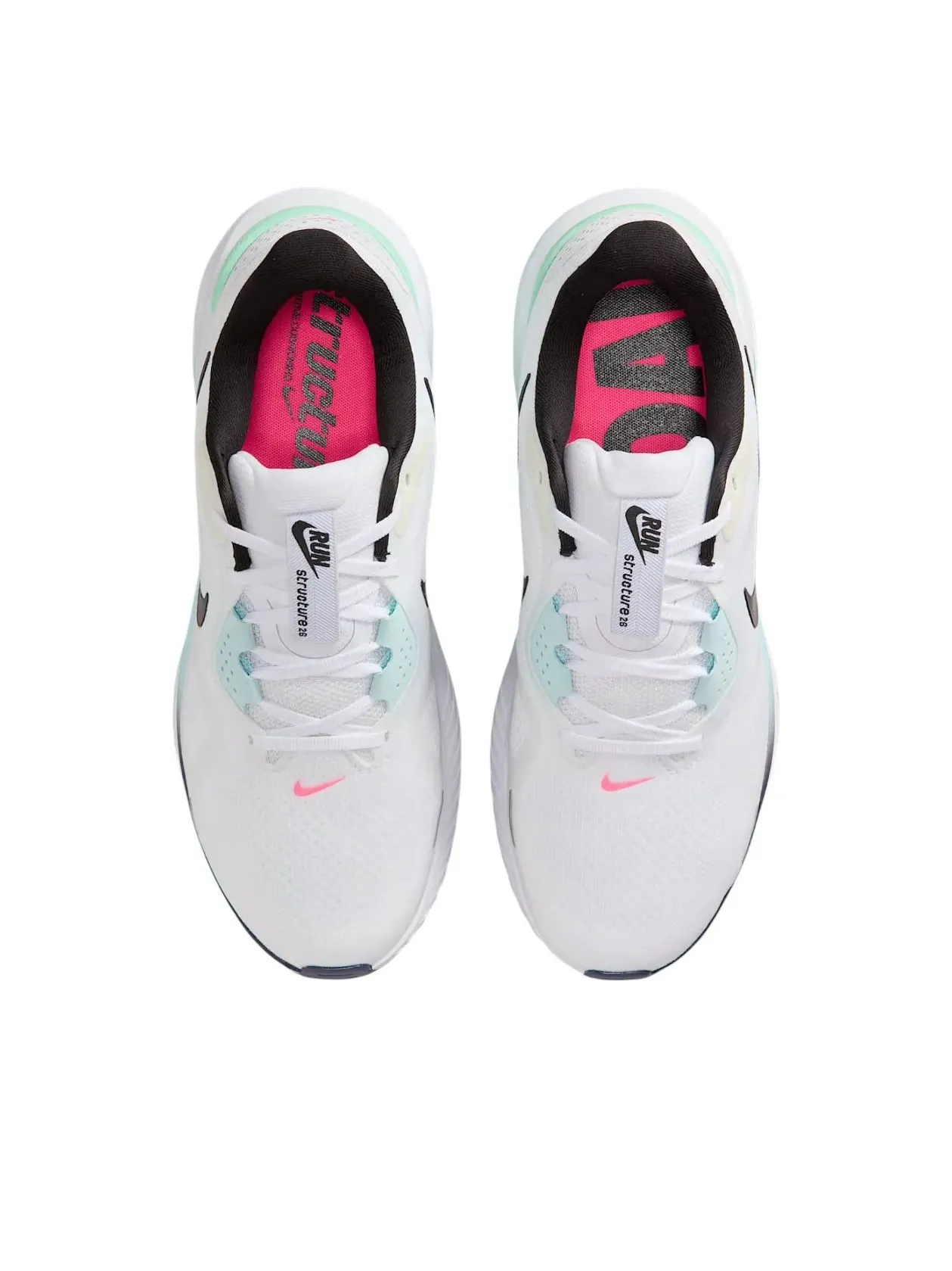 Кроссовки Nike Structure 26 'White Black Hyper Pink Mint' — изображение 2 из 5, белый