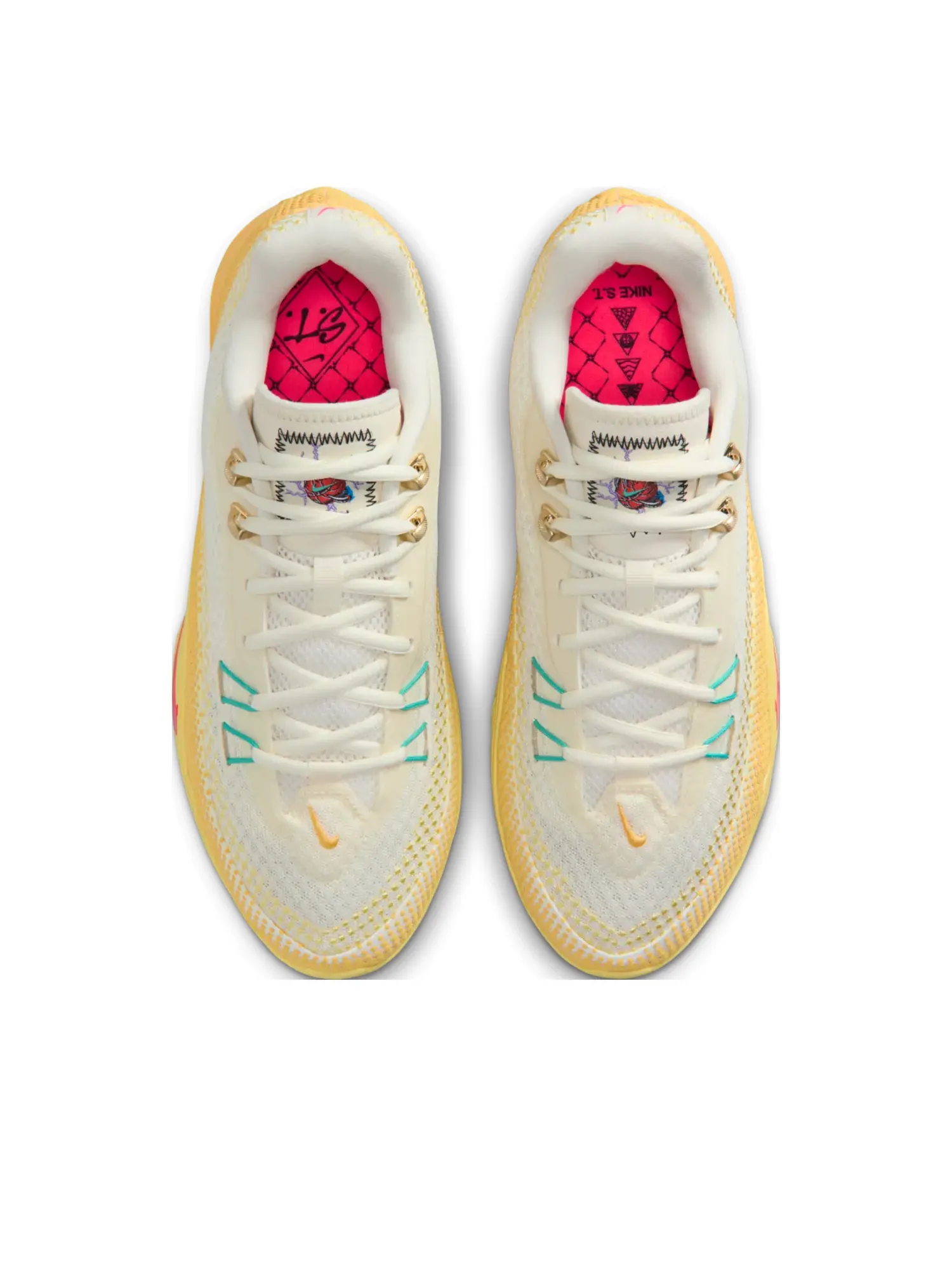 Кроссовки Nike S.T. Flare EP 'Soft Pearl Pink Bright Crimson' — изображение 4 из 7, желтый