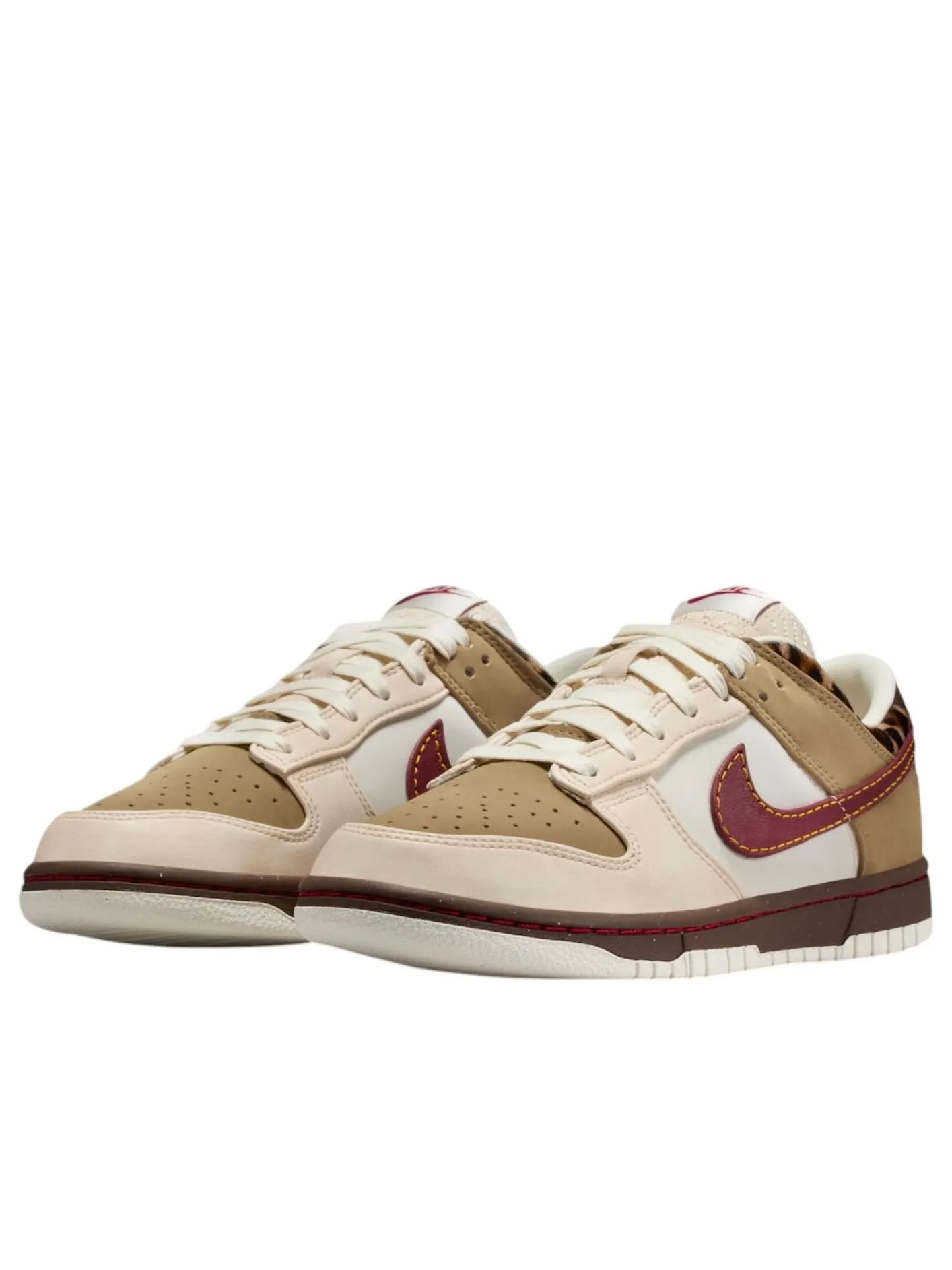 Кроссовки женские Nike Dunk Low 'Khaki Leopard' — изображение 2 из 6, коричневый