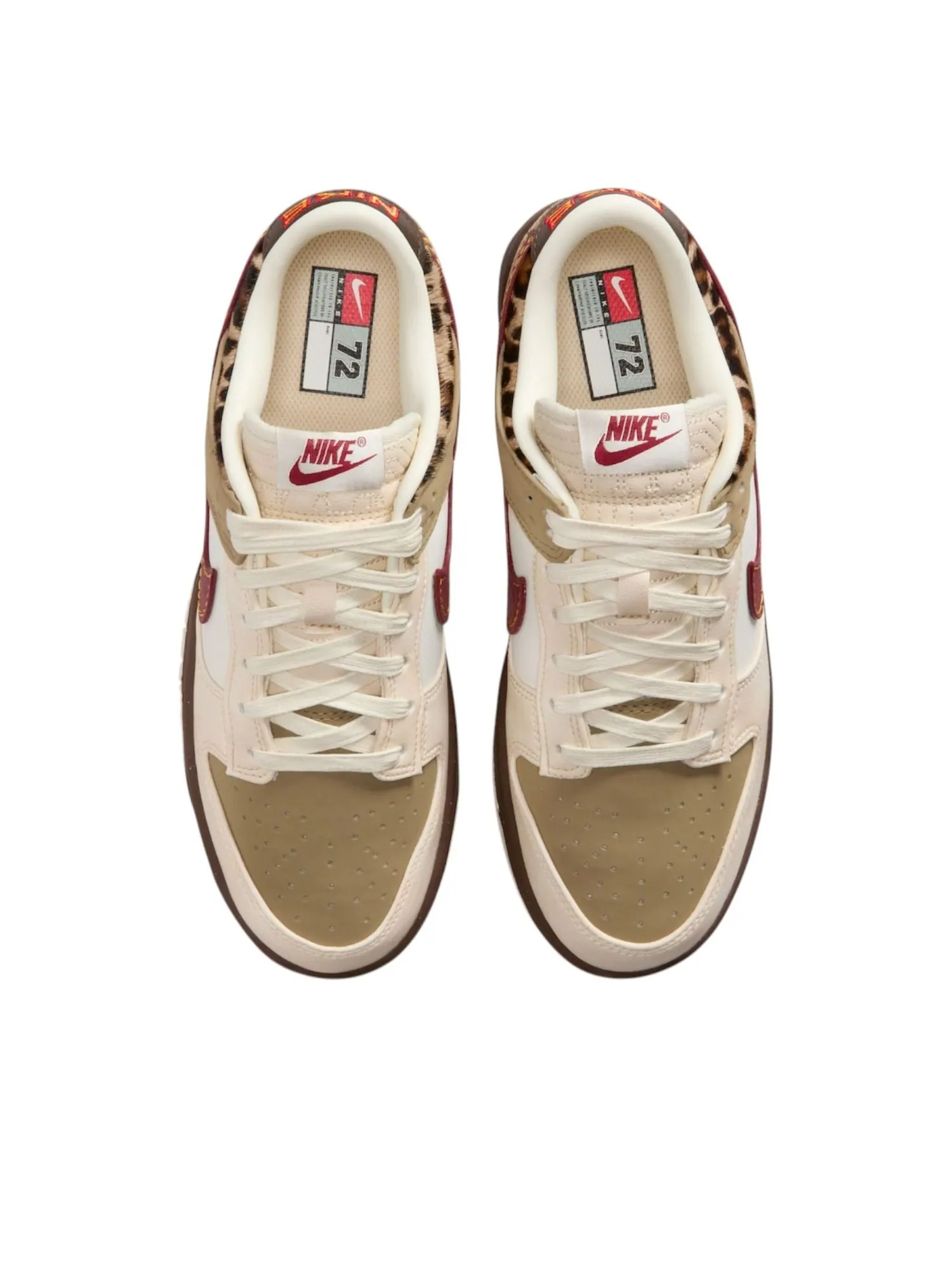 Кроссовки женские Nike Dunk Low 'Khaki Leopard' — изображение 3 из 6, коричневый