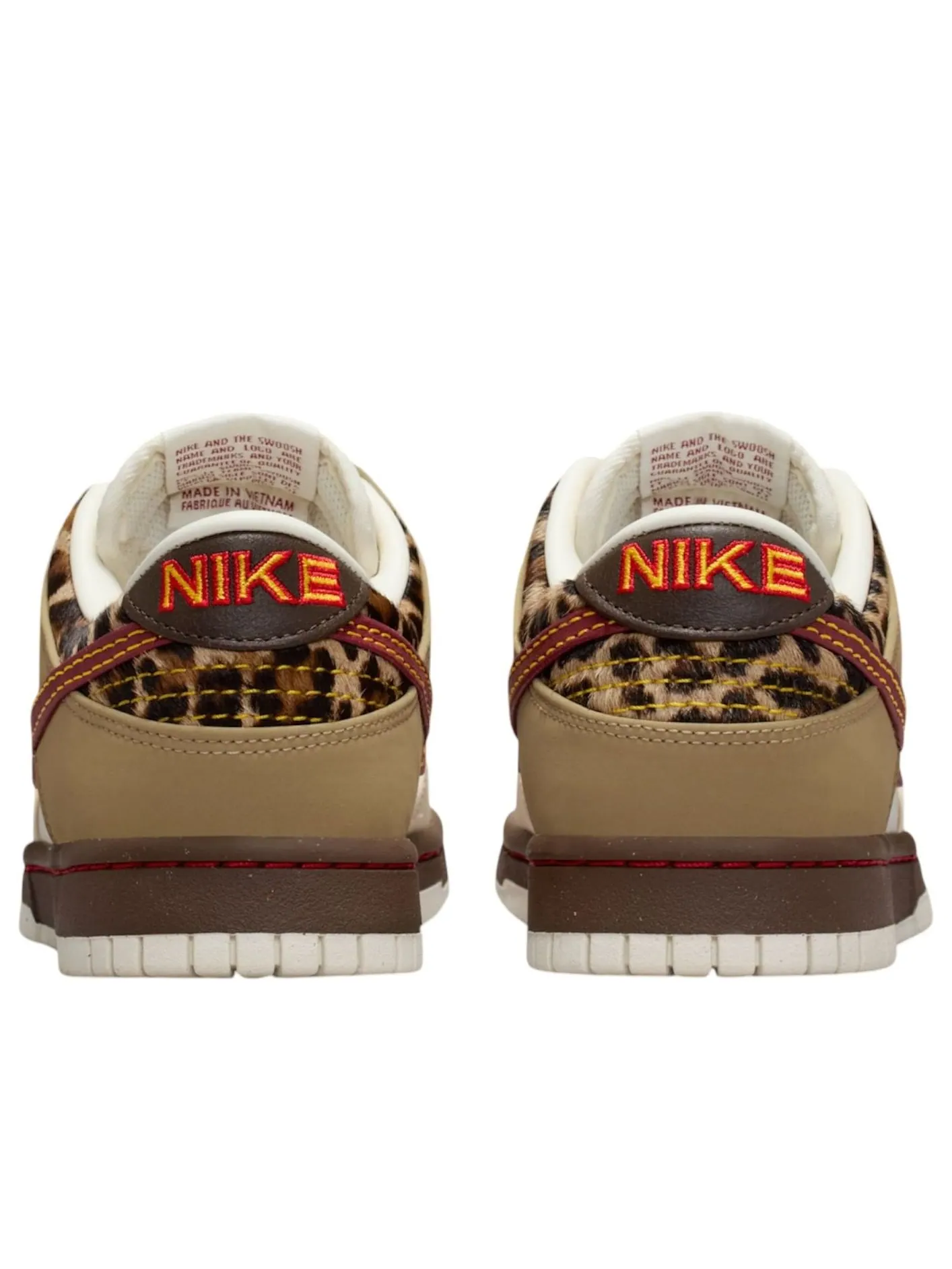 Кроссовки женские Nike Dunk Low 'Khaki Leopard' — изображение 4 из 6, коричневый