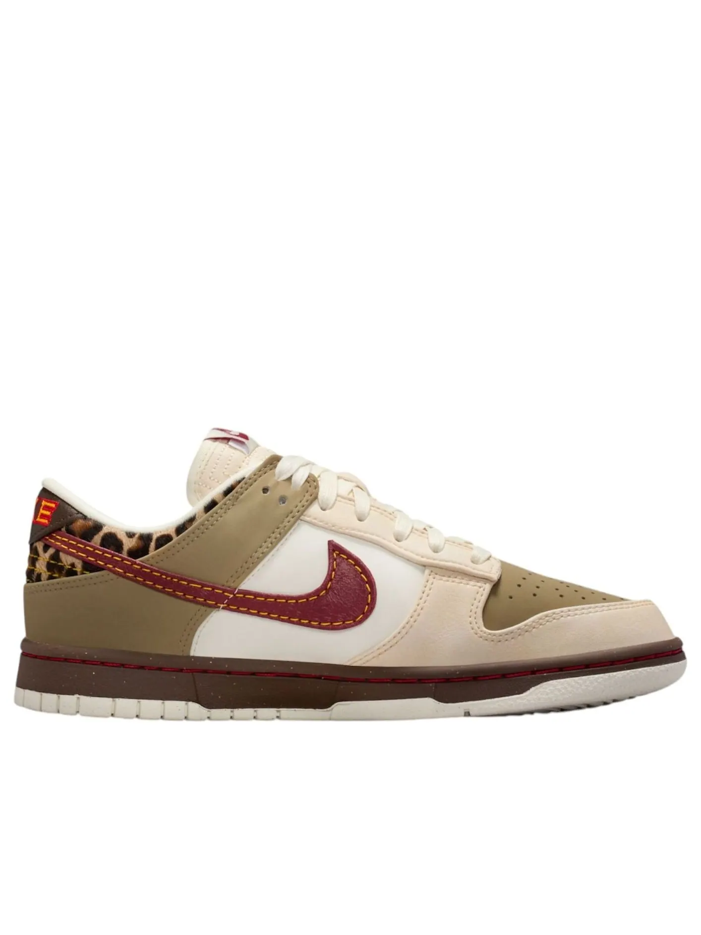 Кроссовки женские Nike Dunk Low 'Khaki Leopard' — изображение 6 из 6, коричневый