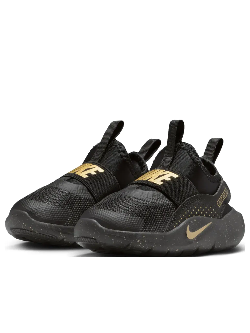 Кроссовки (TD) Nike Flex Runner 4 'Black Metallic Gold' — изображение 3 из 6, черный