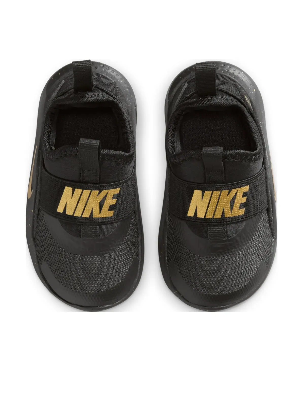 Кроссовки (TD) Nike Flex Runner 4 'Black Metallic Gold' — изображение 4 из 6, черный