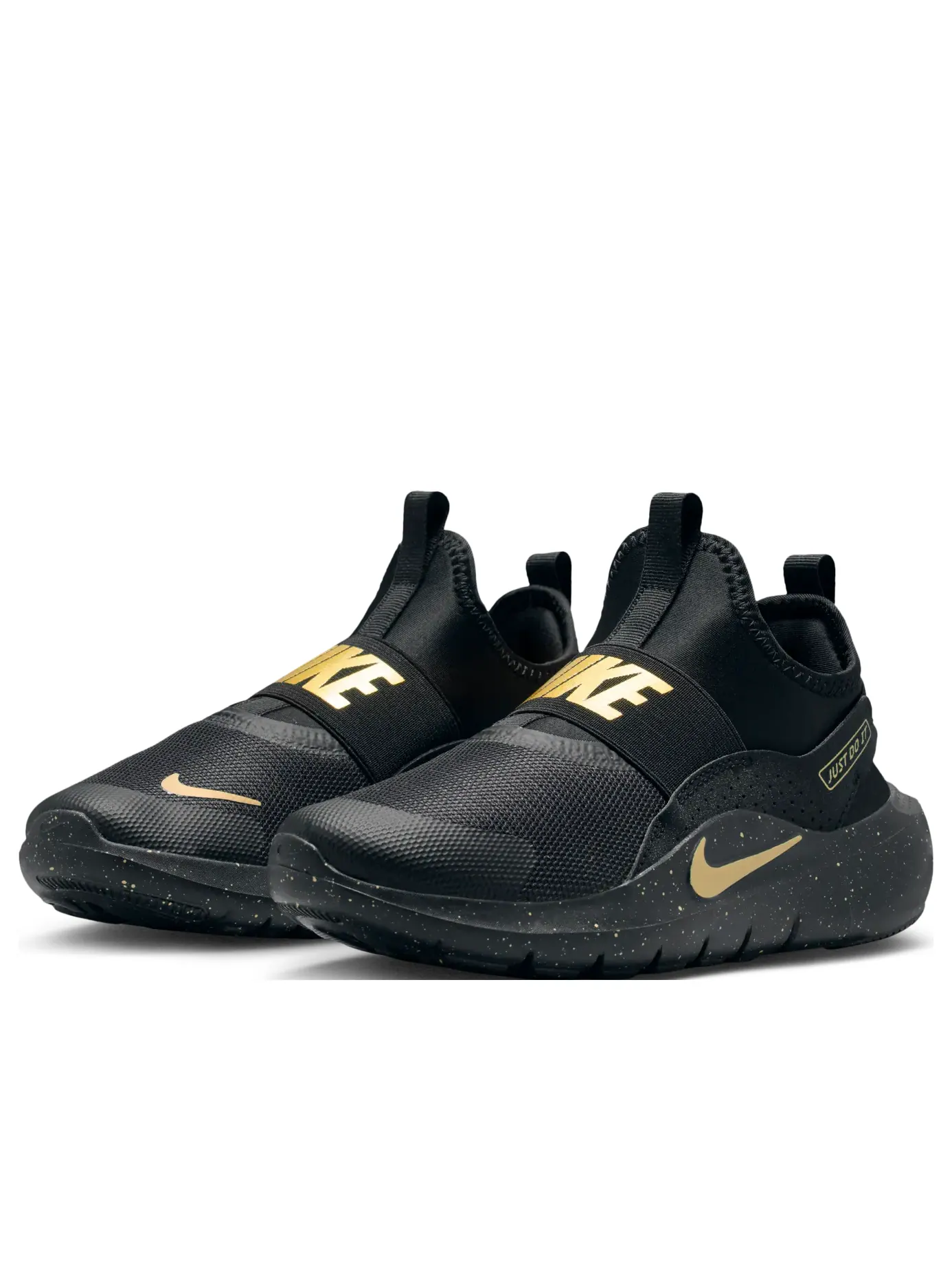 Кроссовки (GS) Nike Flex Runner 4 'Black Metallic Gold' — изображение 4 из 6, черный