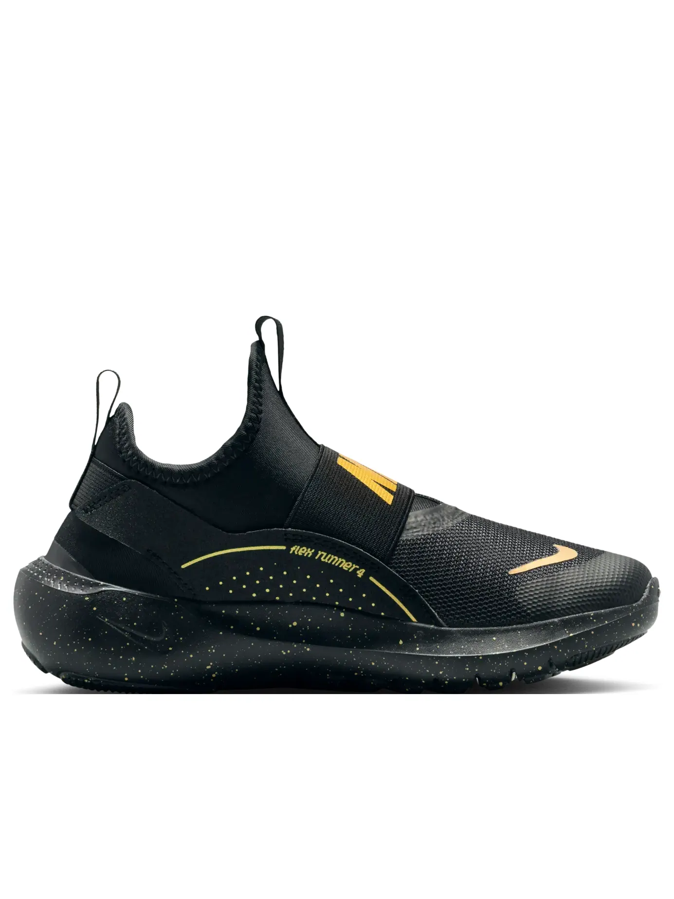 Кроссовки (GS) Nike Flex Runner 4 'Black Metallic Gold' — изображение 6 из 6, черный