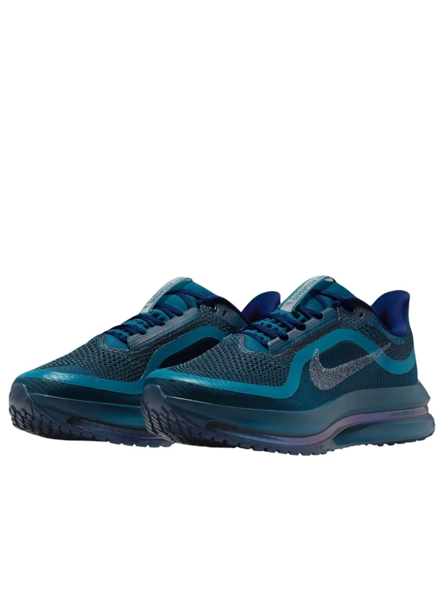 Кроссовки (WMNS) Nike x Swarovski Air Zoom Pegasus Premium 'Blue Force' — изображение 2 из 6, синий