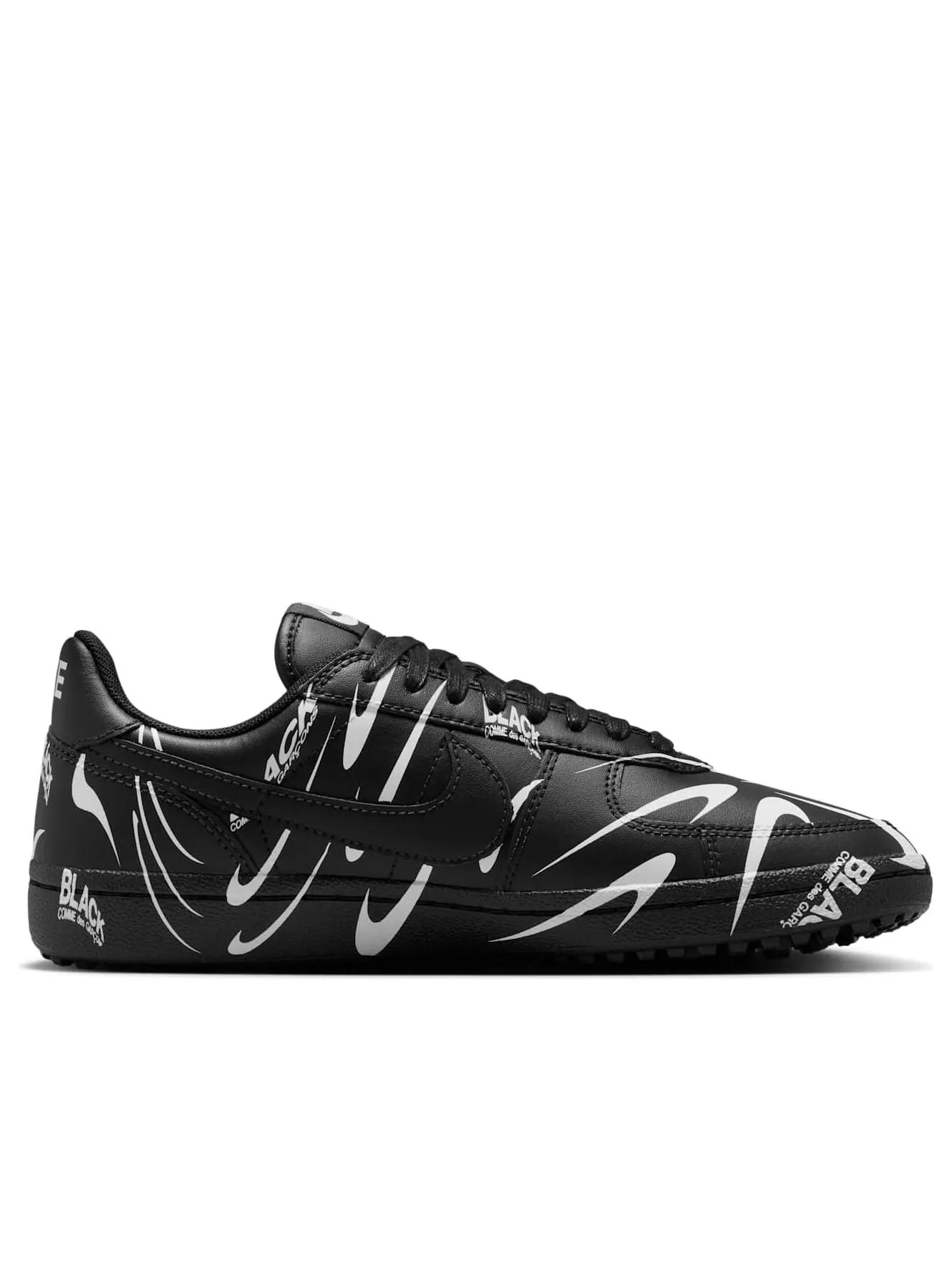(WMNS) Nike x Comme des Garons Field General '82 'Черно-белый принт по всей поверхности' — изображение 6 из 6, черный/белый
