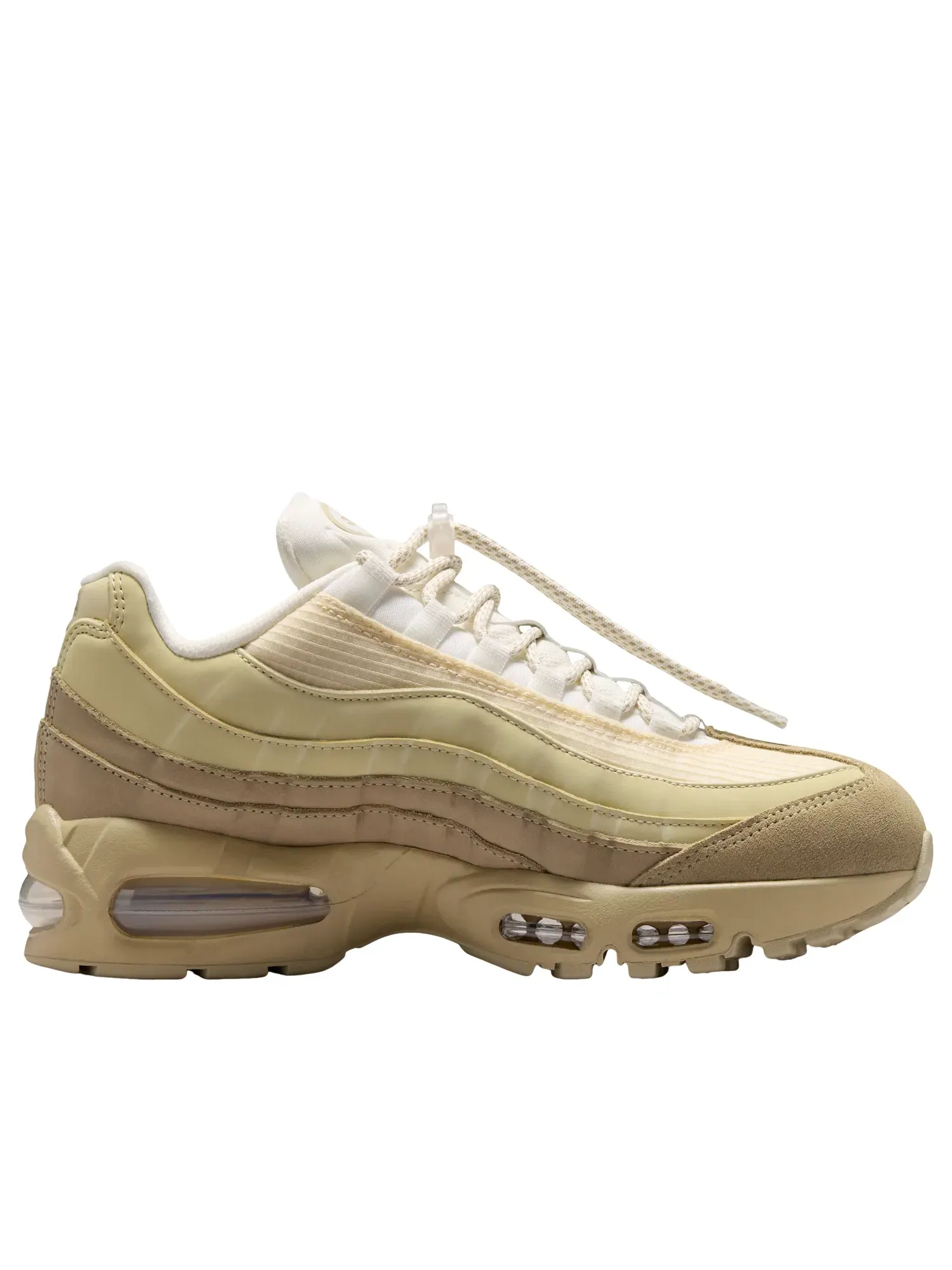 Женские кроссовки с шнуровкой Air Max 95 Nike — изображение 2 из 7, бежевый