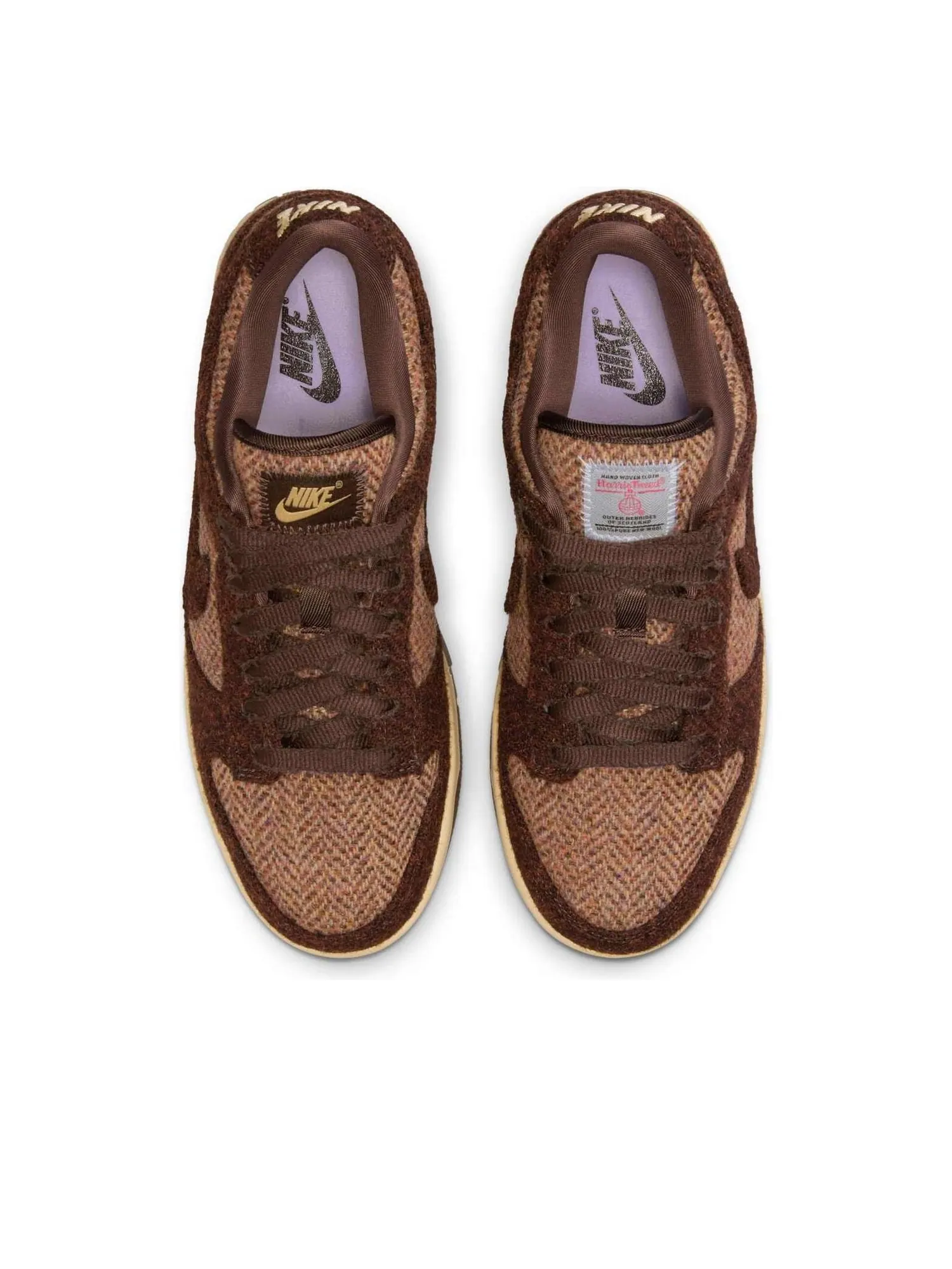 Кроссовки (WMNS) Nike x Harris Tweed Dunk Low 'Sesame' — изображение 2 из 6, коричневый