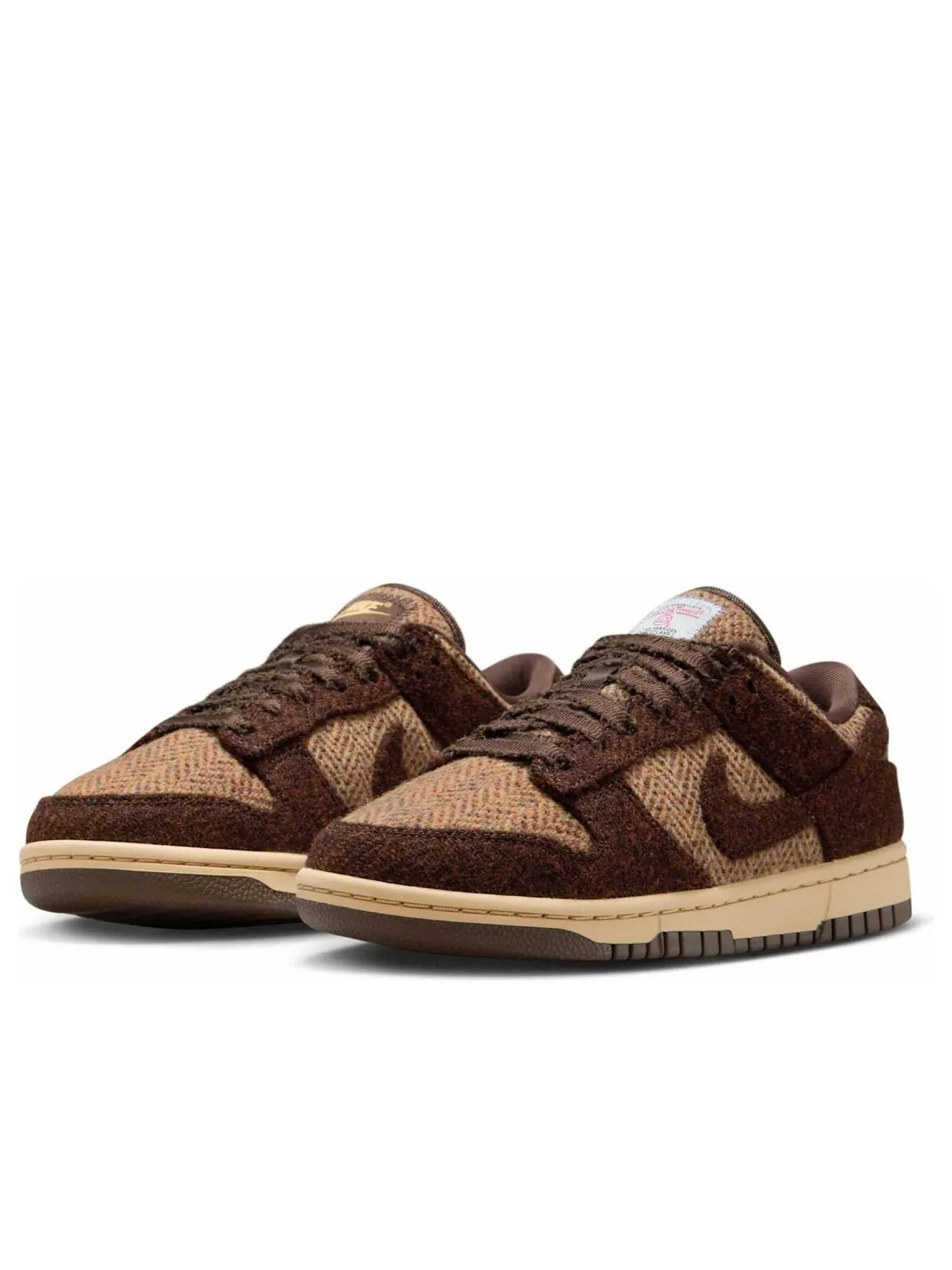 Кроссовки (WMNS) Nike x Harris Tweed Dunk Low 'Sesame' — изображение 4 из 6, коричневый