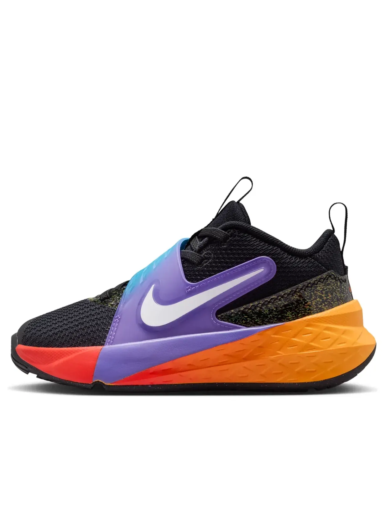 Детские кроссовки с шнуровкой Team Hustle D Nike — изображение 1 из 6, черный