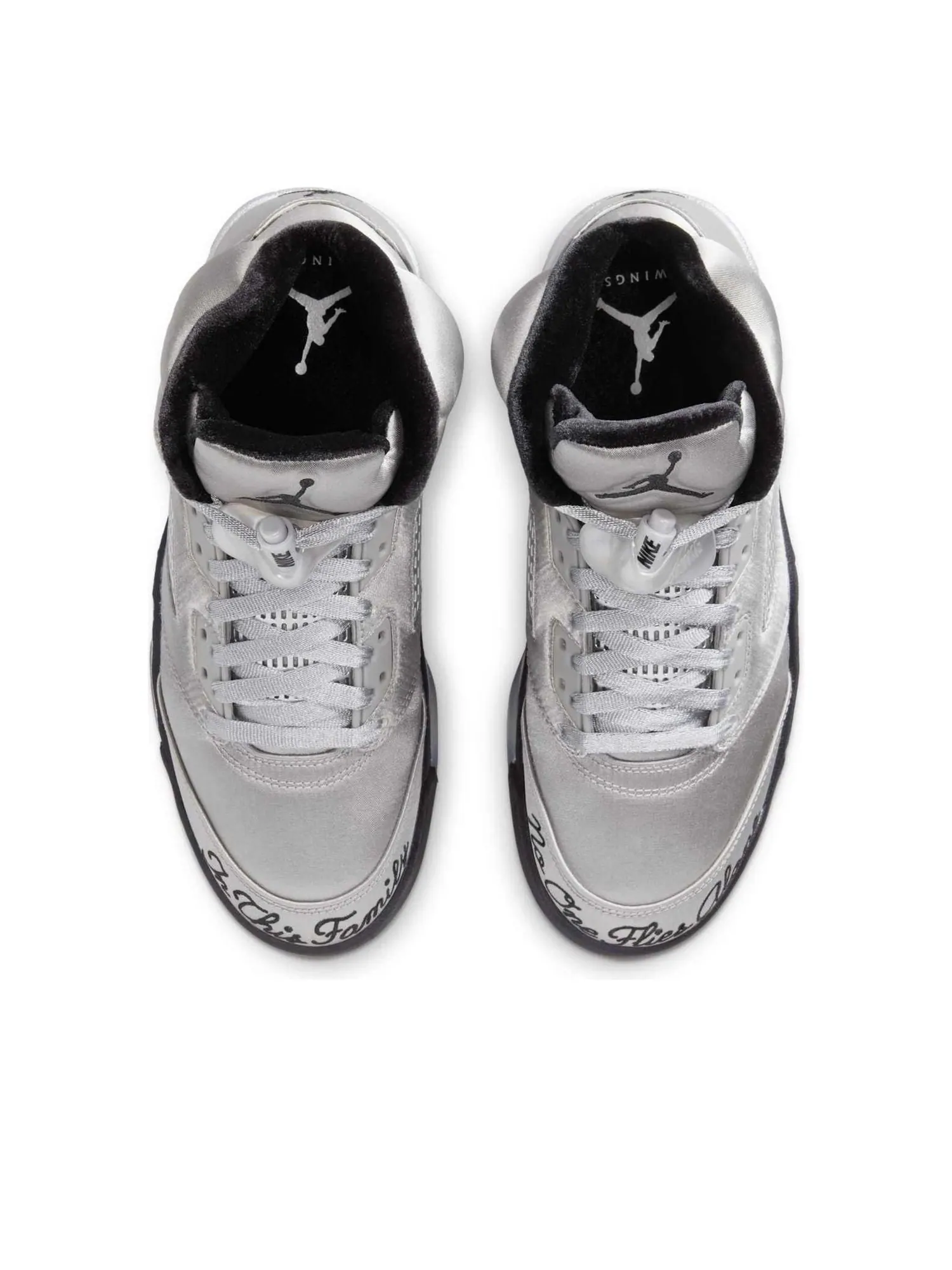 Кроссовки (WMNS) Air Jordan 5 Retro 'Wings' — изображение 2 из 6, серебряный
