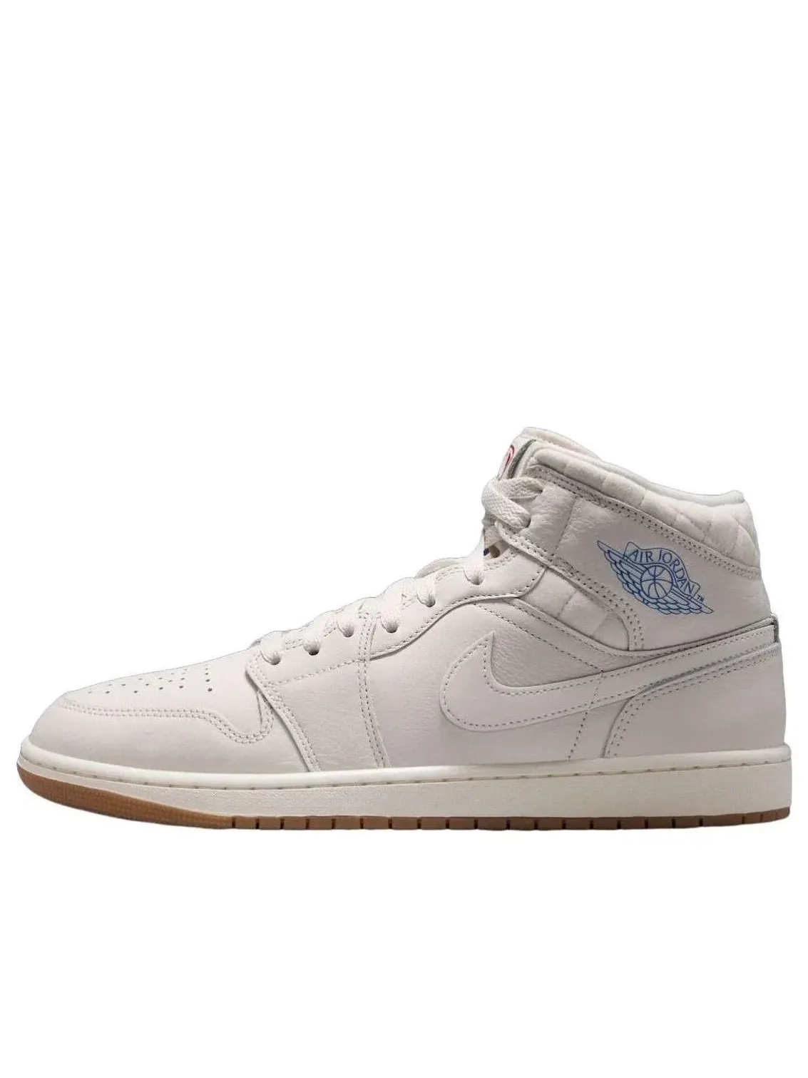 Мужские кроссовки с кожаным верхом Air Jordan 1 Mid Brazil Football — изображение 1 из 5, белый