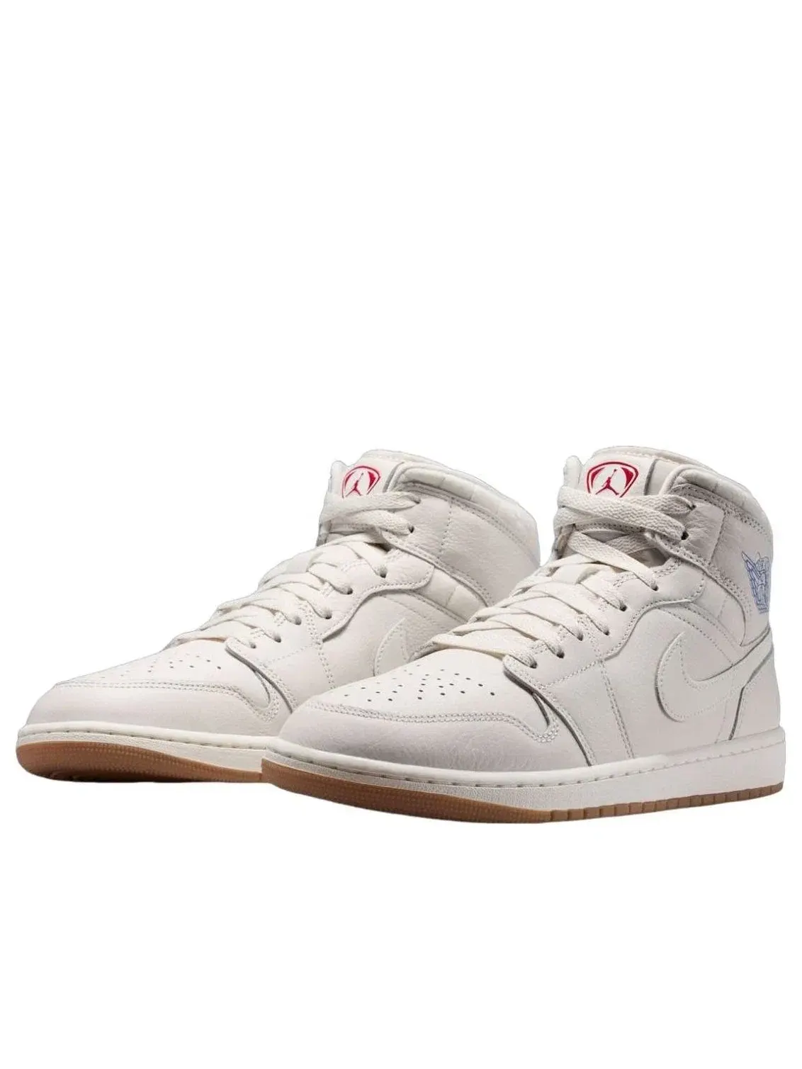 Мужские кроссовки с кожаным верхом Air Jordan 1 Mid Brazil Football — изображение 2 из 5, белый