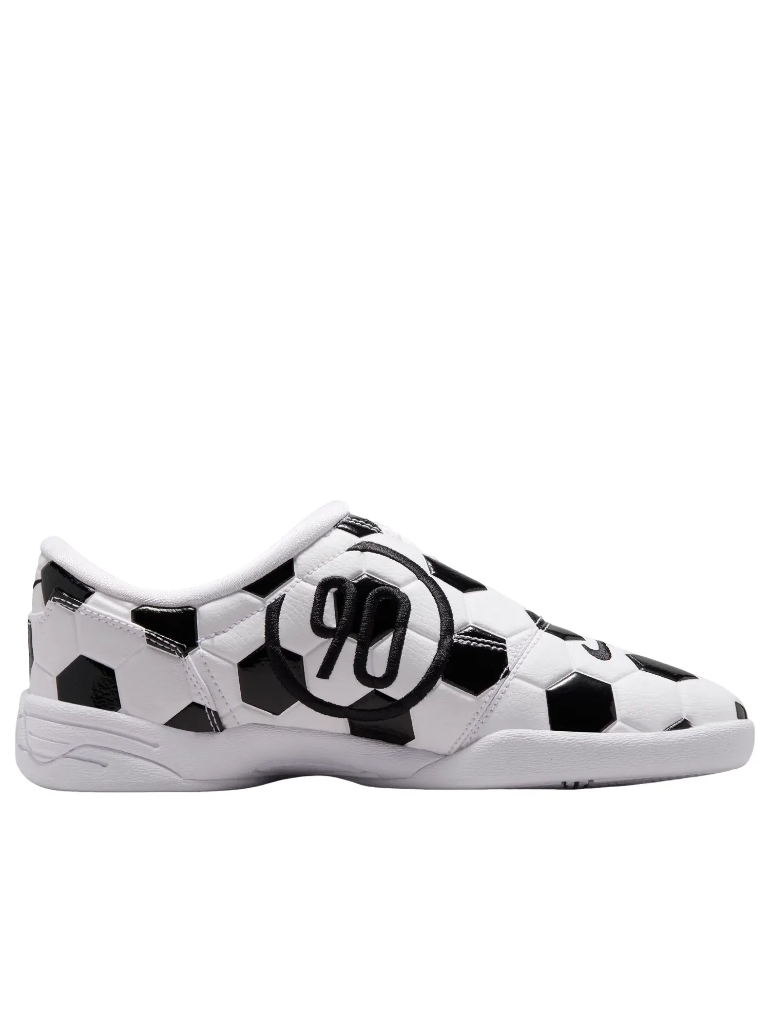 Женские кроссовки с кожаным верхом Nike Total 90 Soccer Ball - White Black — изображение 2 из 7, белый
