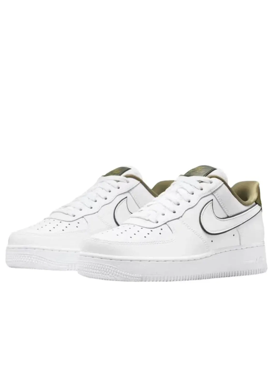 Кроссовки Nike Air Force 1 07 Essential 'White Medium Olive' IO4226-100 — изображение 2 из 5, белый