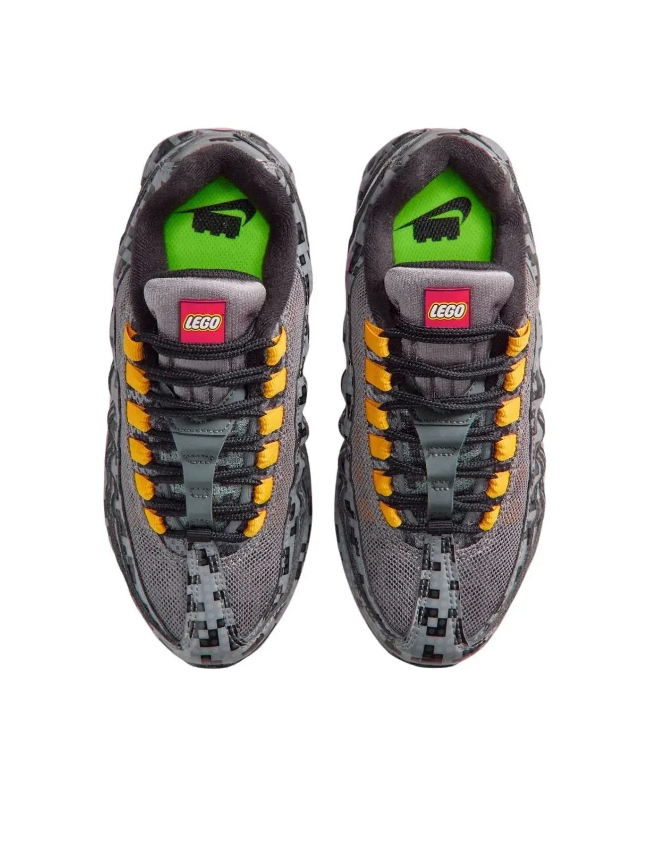 Детские кроссовки с шнуровкой Nike x LEGO Air Max 95 — изображение 3 из 4, серый