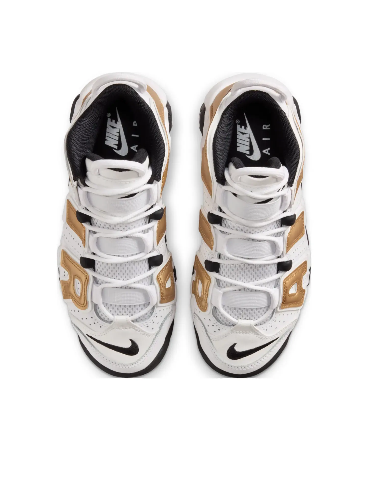 Кроссовки (GS) Nike Air More Uptempo 'White Metallic Gold Black' — изображение 4 из 7, белый