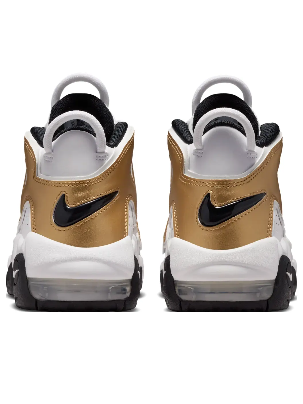 Кроссовки (GS) Nike Air More Uptempo 'White Metallic Gold Black' — изображение 5 из 7, белый