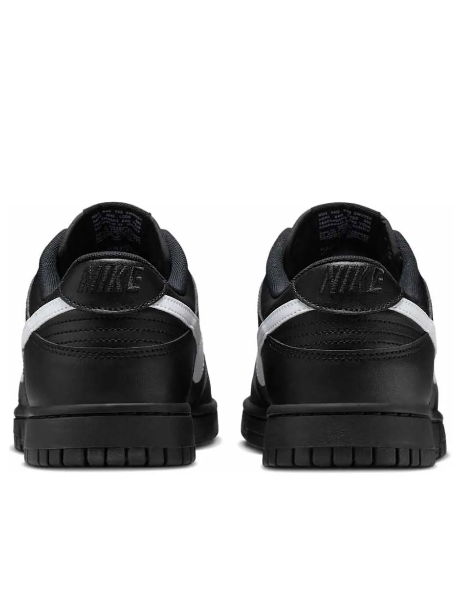 Кроссовки Nike Dunk Low 'Black White Swoosh' — изображение 3 из 6, черный