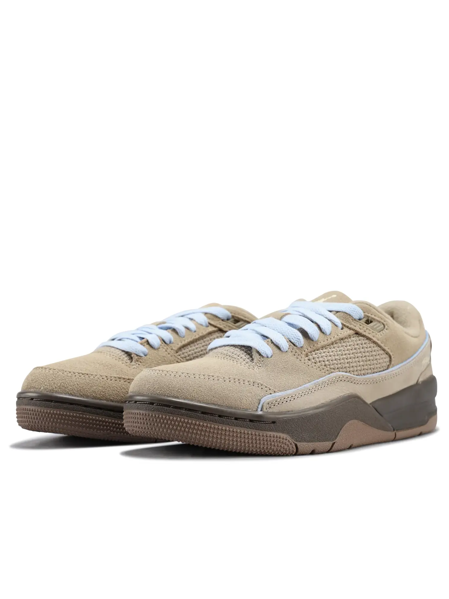 Кроссовки (WMNS) Air Jordan Flight Court 'Khaki Ironstone Hydrogen Blue' — изображение 4 из 7, коричневый