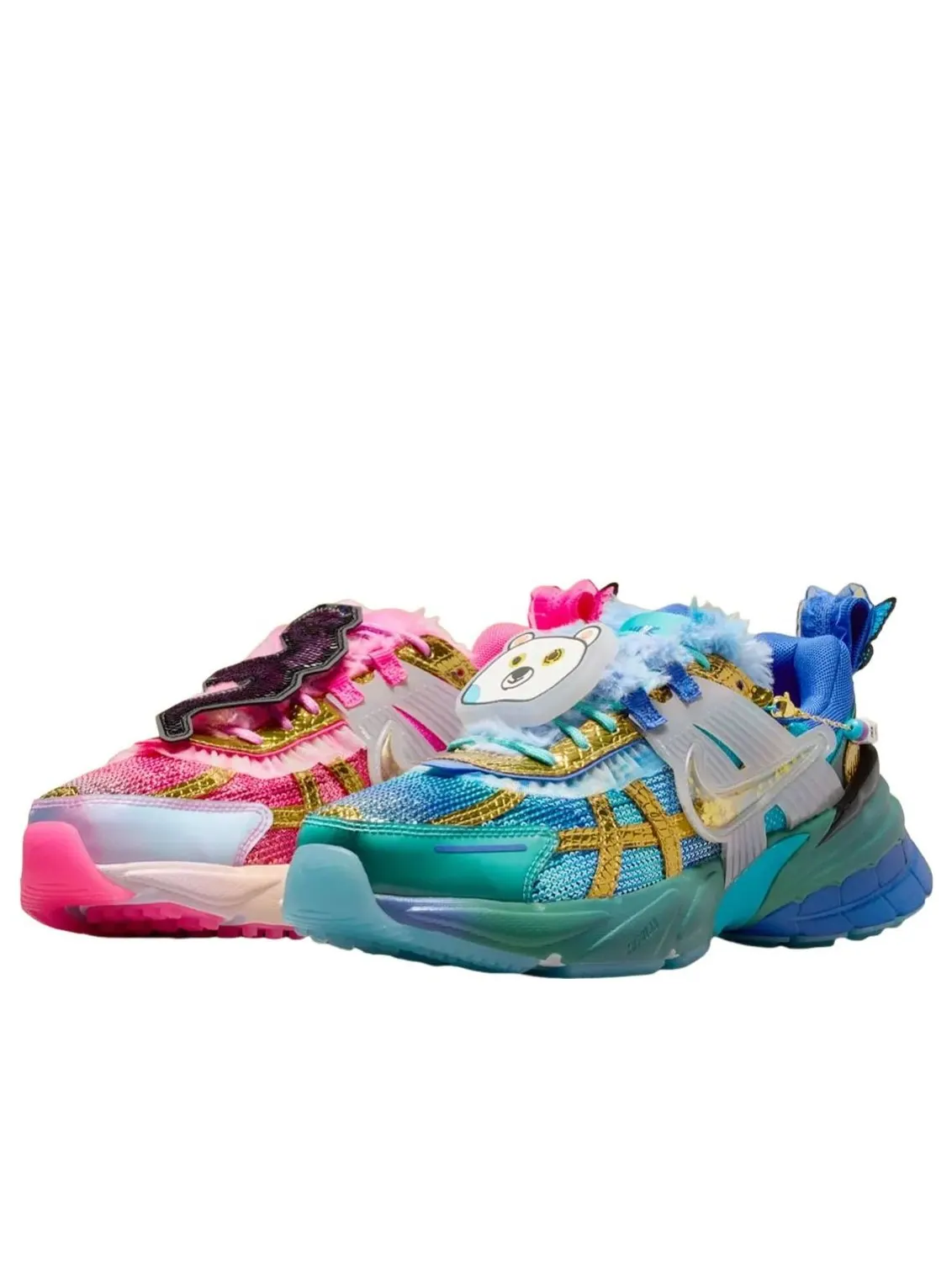 Кроссовки Nike x Khovny Vignery V2K Run 'Doernbecher Freestyle' — изображение 2 из 5, мульти/синий/розовый