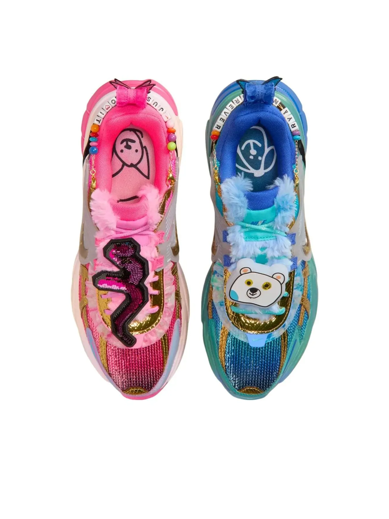 Кроссовки Nike x Khovny Vignery V2K Run 'Doernbecher Freestyle' — изображение 3 из 5, мульти/синий/розовый