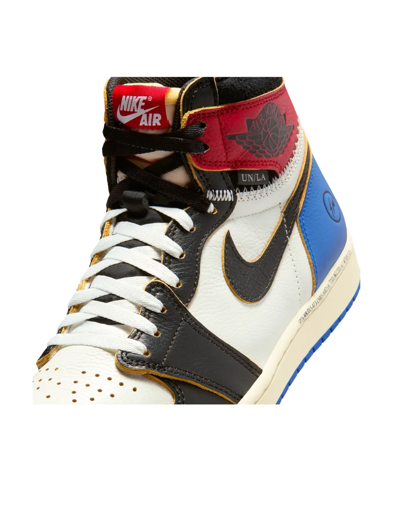 Кроссовки Air Jordan 1 Retro High x Fragment x Union LA OG SP 'Varsity Red Sport Royal' IO7847-002 — изображение 5 из 6