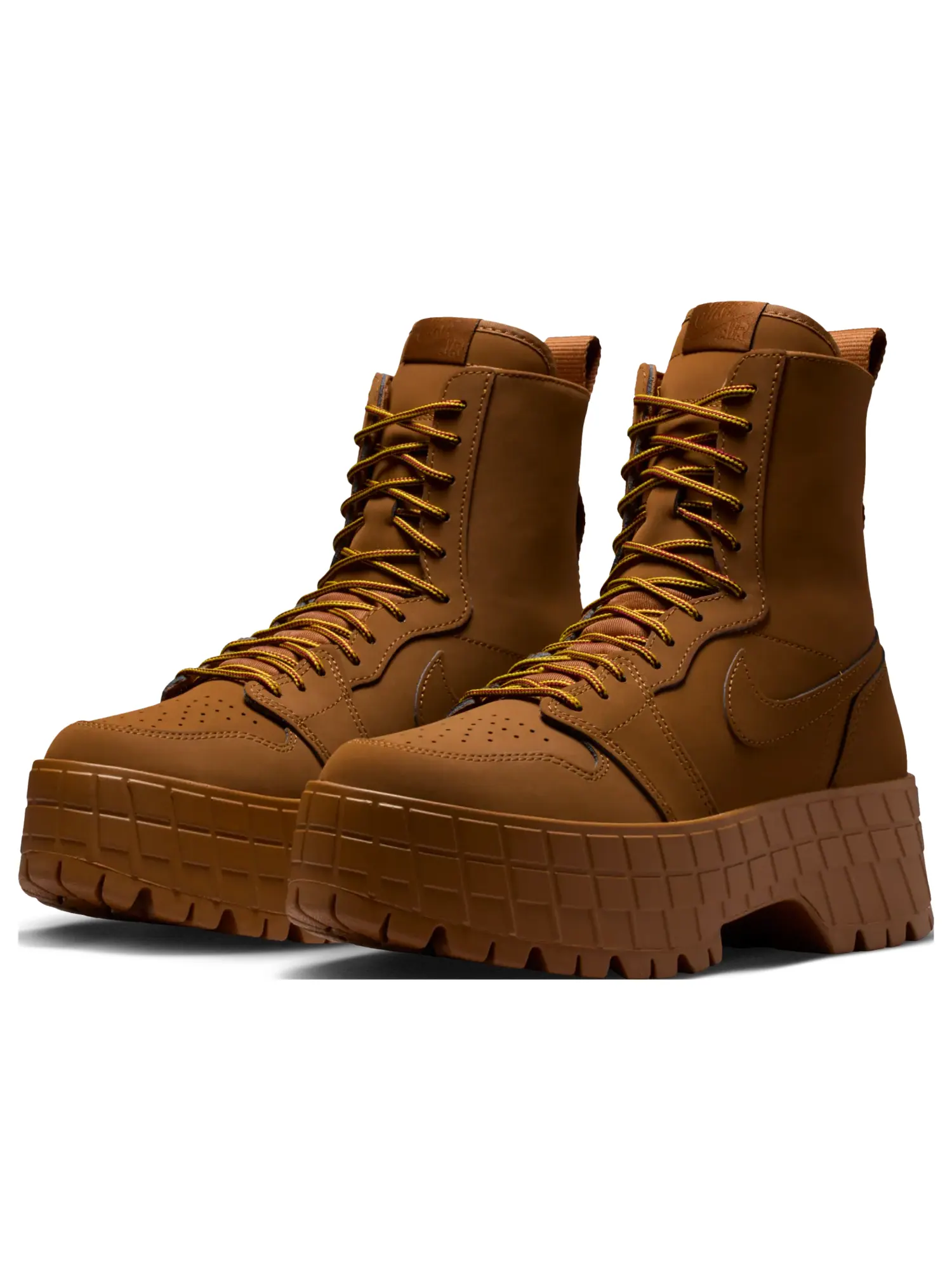 Кроссовки (WMNS) Air Jordan 1 High Brooklyn 'Light British Tan' — изображение 4 из 7, коричневый