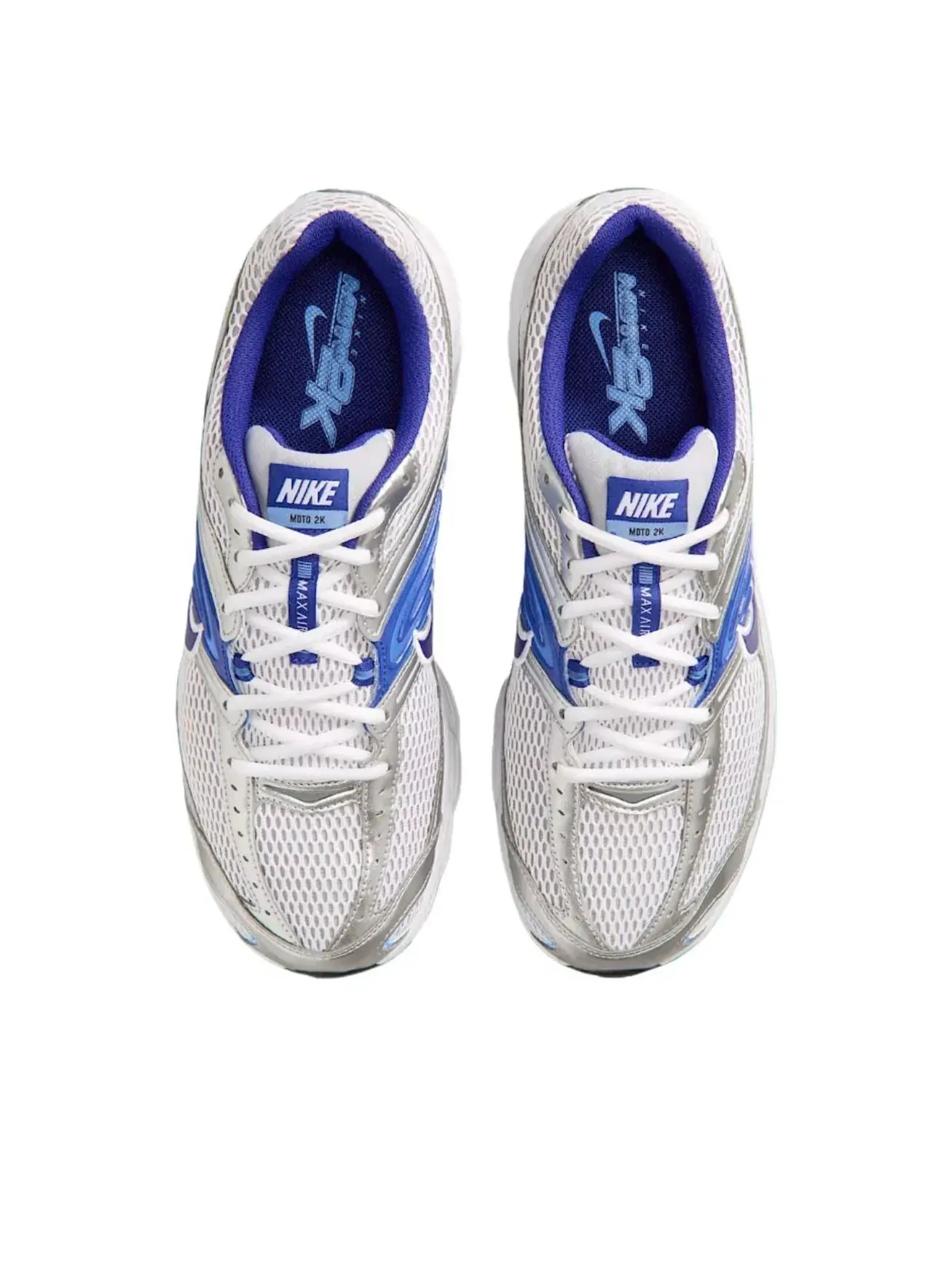 Кроссовки Nike Air Max Moto 2K 'Silver White Blue' — изображение 3 из 5, серебряный