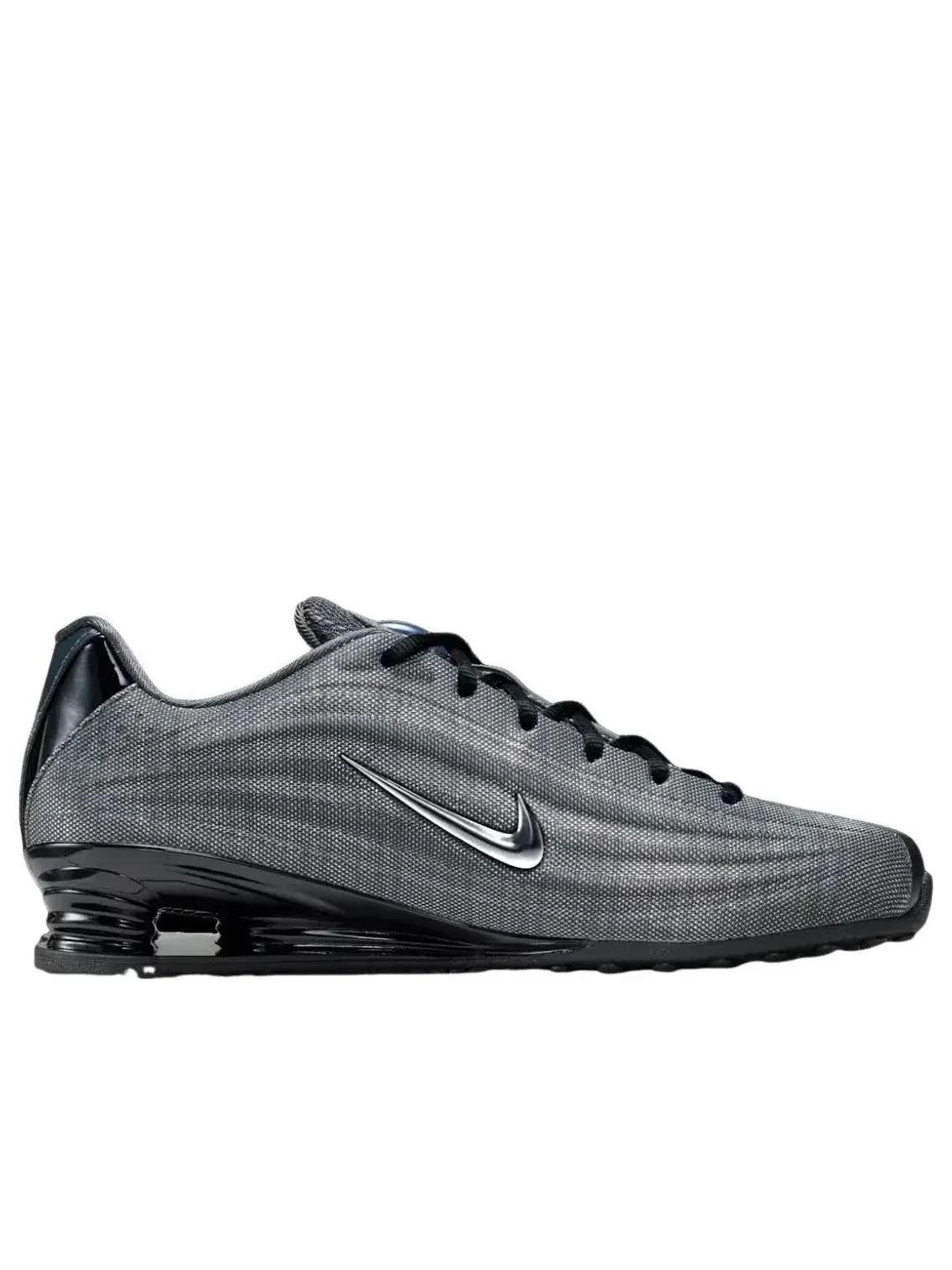 Кроссовки (WMNS) Nike x Naked Copenhagen Shox Z 'Metallic Hematite Wolf Grey' — изображение 2 из 6, серый