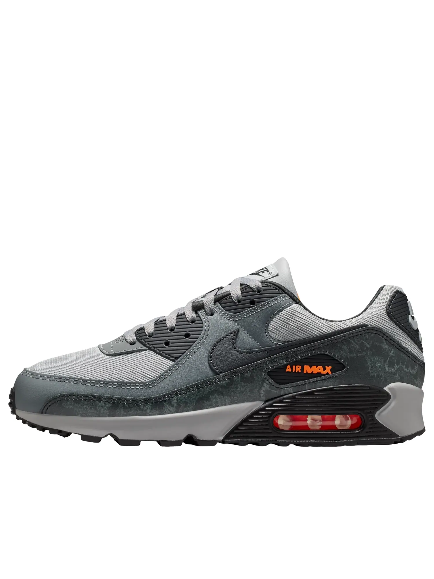 Кроссовки Nike Air Max 90 Premium 'Dark Grey Hyper Crimson Black' IQ0172-900 — изображение 1 из 6, серый