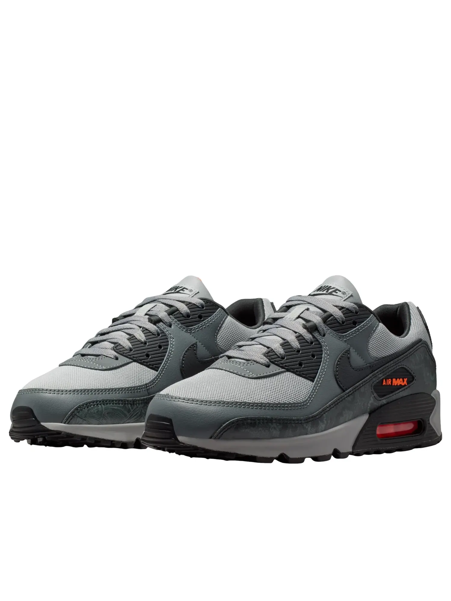 Кроссовки Nike Air Max 90 Premium 'Dark Grey Hyper Crimson Black' IQ0172-900 — изображение 4 из 6, серый