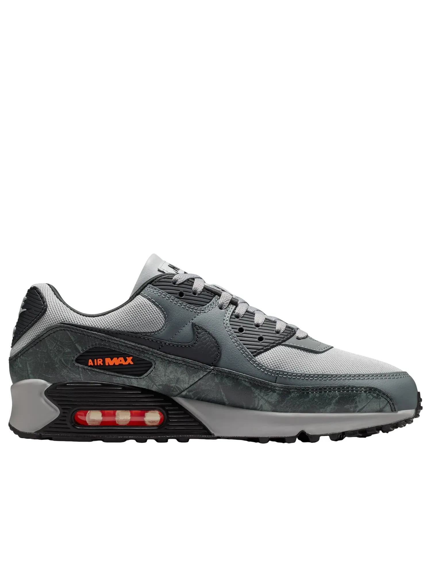 Кроссовки Nike Air Max 90 Premium 'Dark Grey Hyper Crimson Black' IQ0172-900 — изображение 6 из 6, серый
