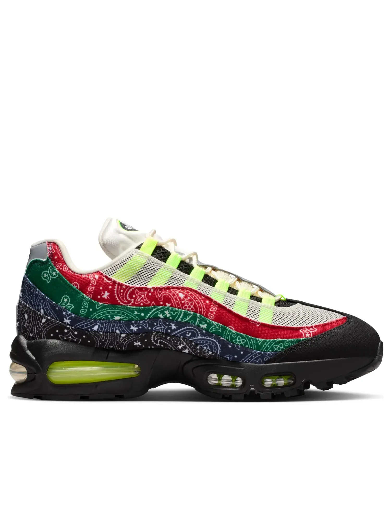 Кроссовки Nike Air Max 95 Big Bubble 'Paisley Bandana' — изображение 2 из 7, черный