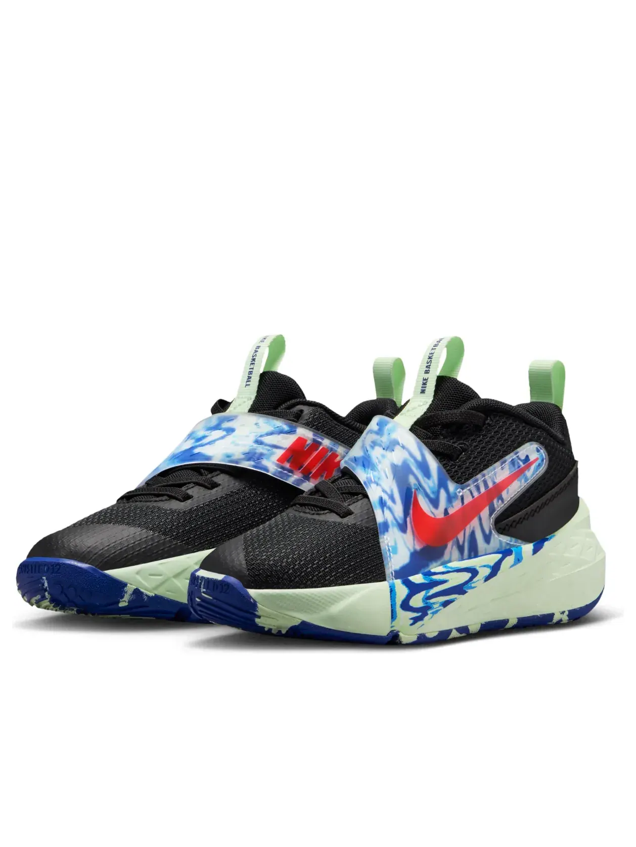 Кроссовки (PS) Nike Team Hustle D 12 'Black Royal Volt Bright Crimson' — изображение 4 из 6, черный