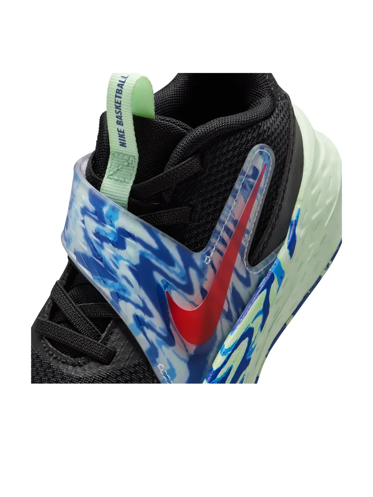 Кроссовки (PS) Nike Team Hustle D 12 'Black Royal Volt Bright Crimson' — изображение 5 из 6, черный