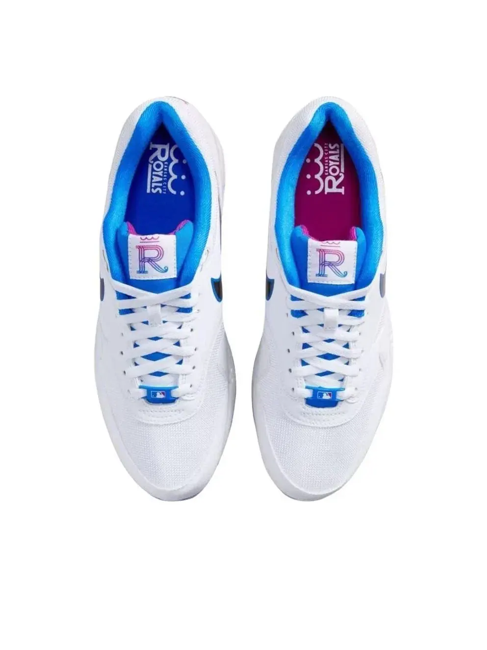 Мужские кроссовки с верхом из кожи и замши Air Max 1 Kansas City Royals City Connect Nike — изображение 3 из 7, белый