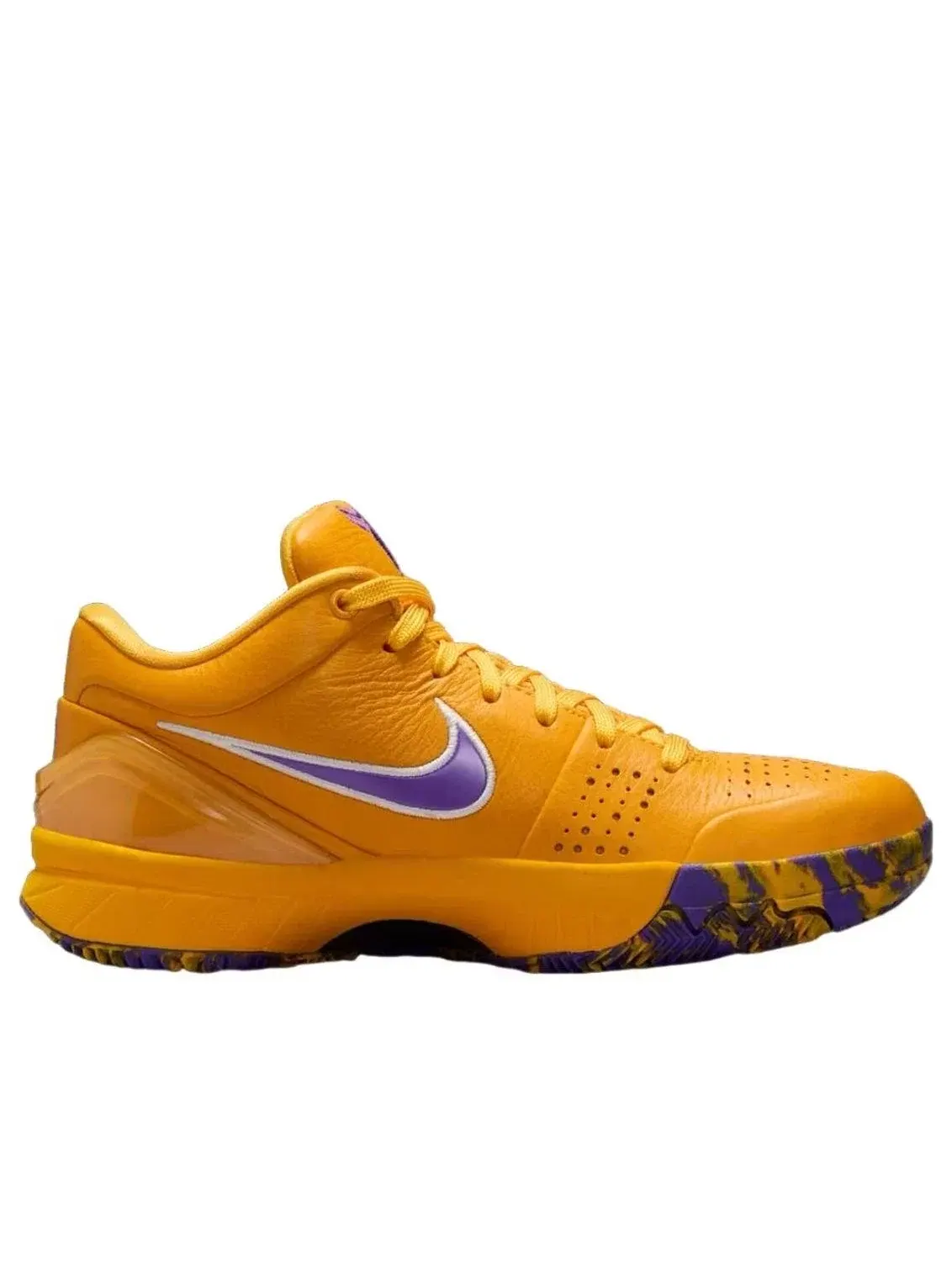 Детские кроссовки для баскетбола с кожаным верхом Draft Day Lakers Nike — изображение 2 из 6, золото