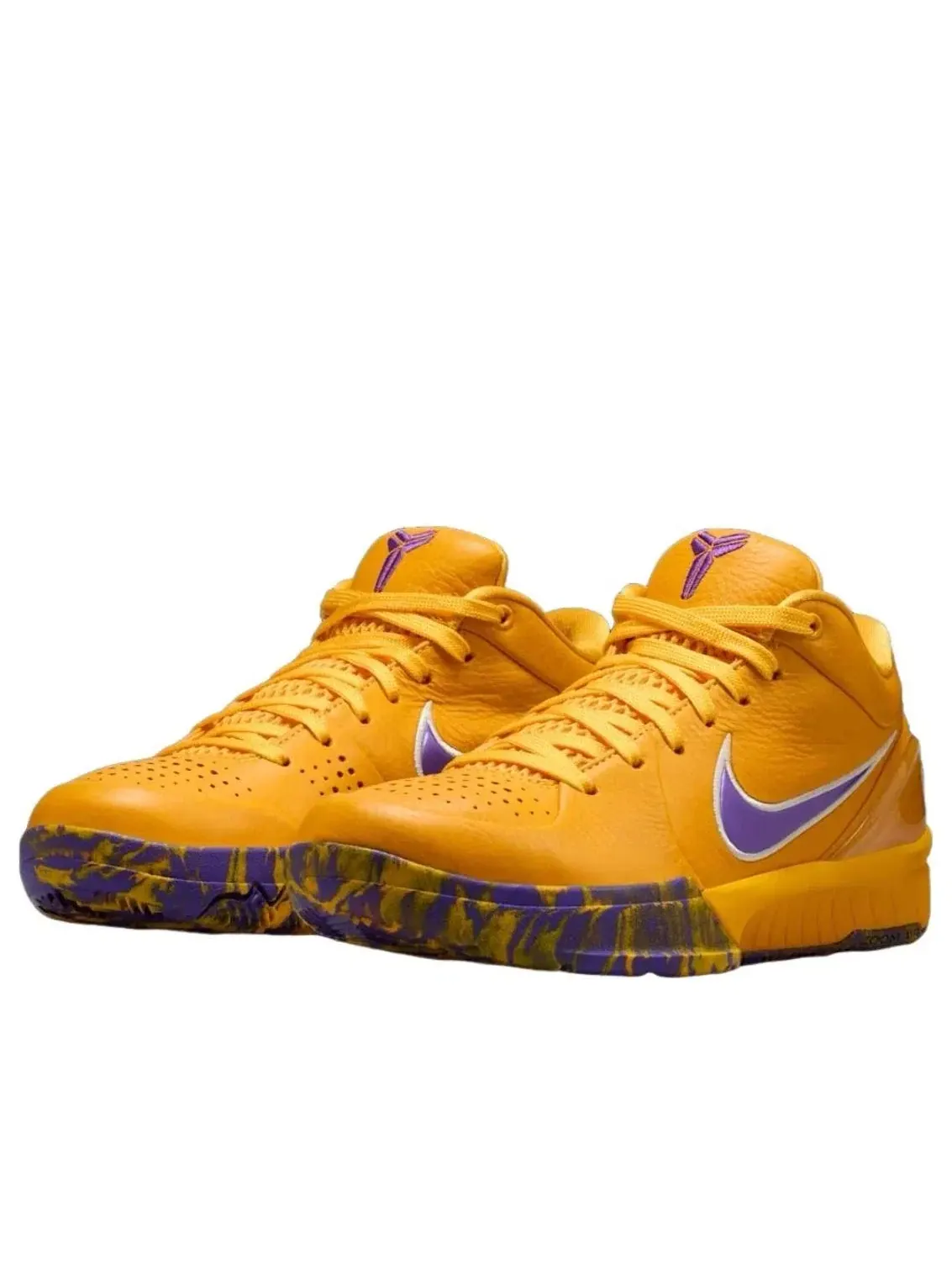 Детские кроссовки для баскетбола с кожаным верхом Draft Day Lakers Nike — изображение 6 из 6, золото