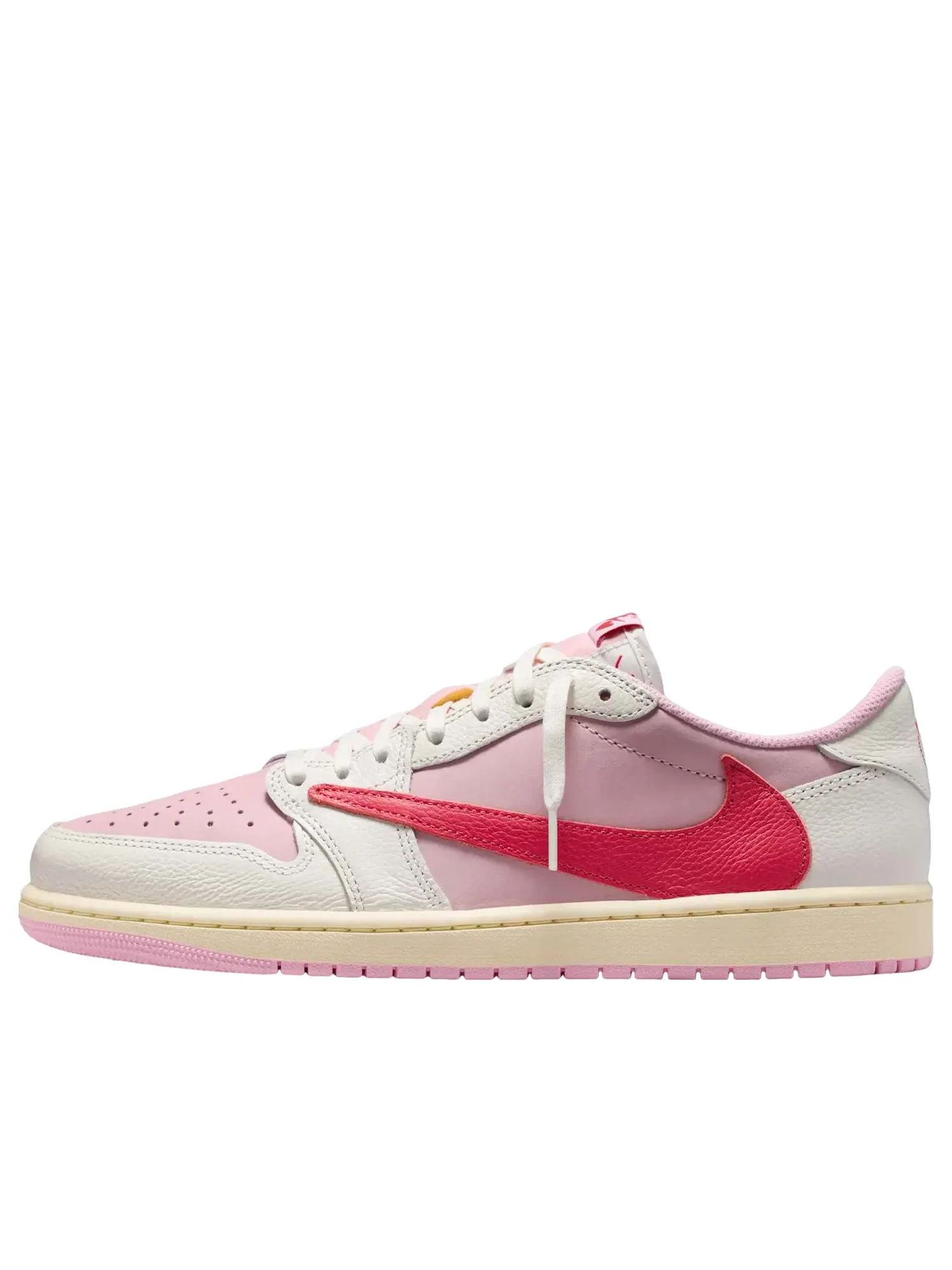 Мужские кроссовки с низким верхом Air Jordan 1 Low OG x Travis Scott 'Tropical Pink' — изображение 1 из 6, розовый