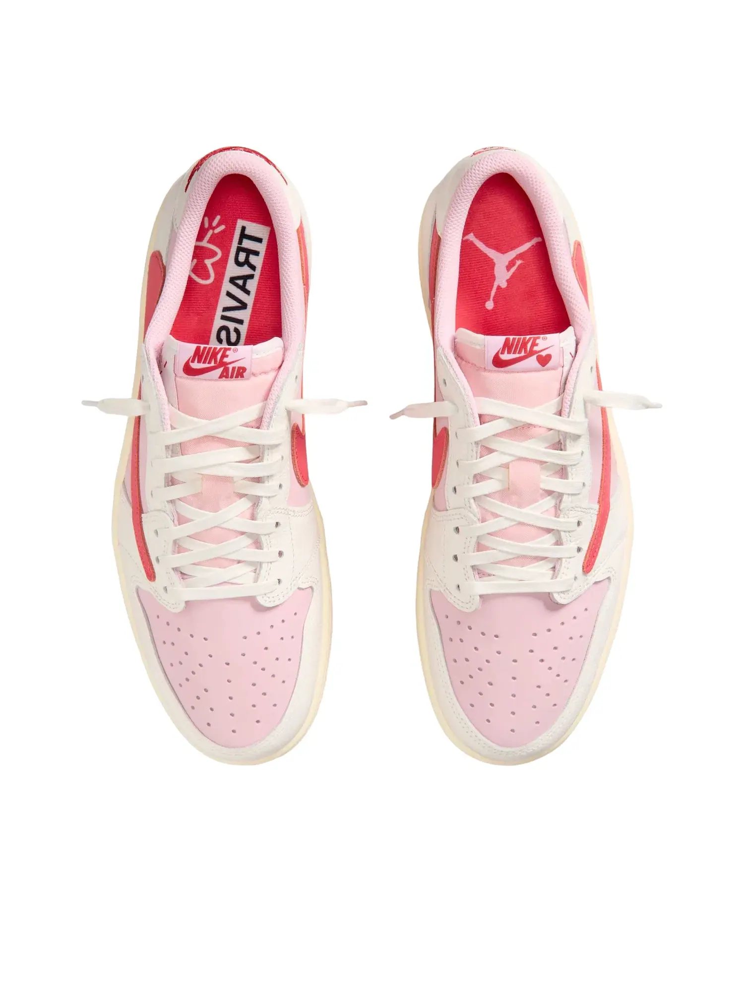 Мужские кроссовки с низким верхом Air Jordan 1 Low OG x Travis Scott 'Tropical Pink' — изображение 4 из 6, розовый