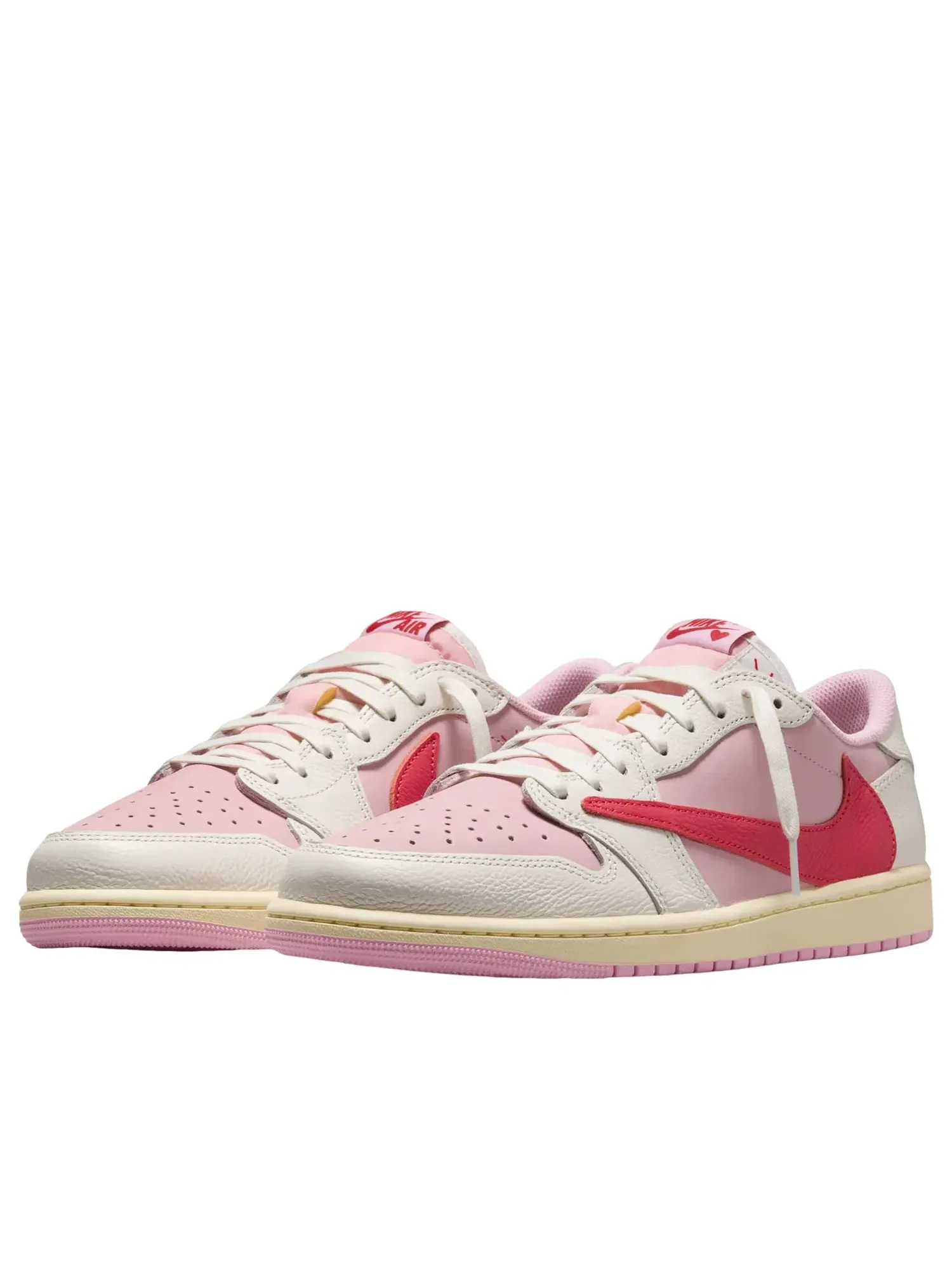 Мужские кроссовки с низким верхом Air Jordan 1 Low OG x Travis Scott 'Tropical Pink' — изображение 5 из 6, розовый