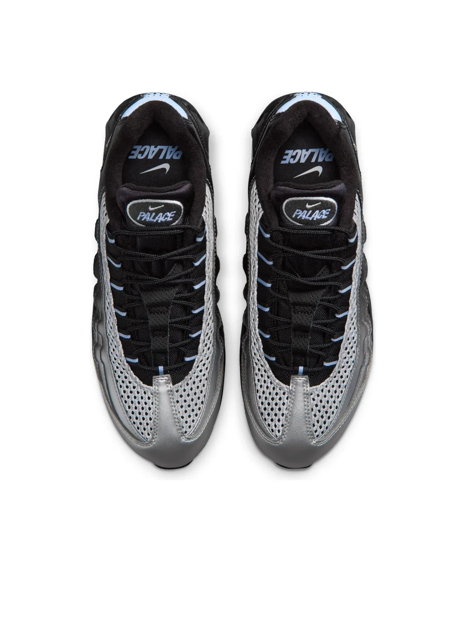 Кроссовки Nike x Palace Air Max 95 Big Bubble 'Metallic Silver Aluminum Black' IQ7708-095 — изображение 2 из 6, серебряный