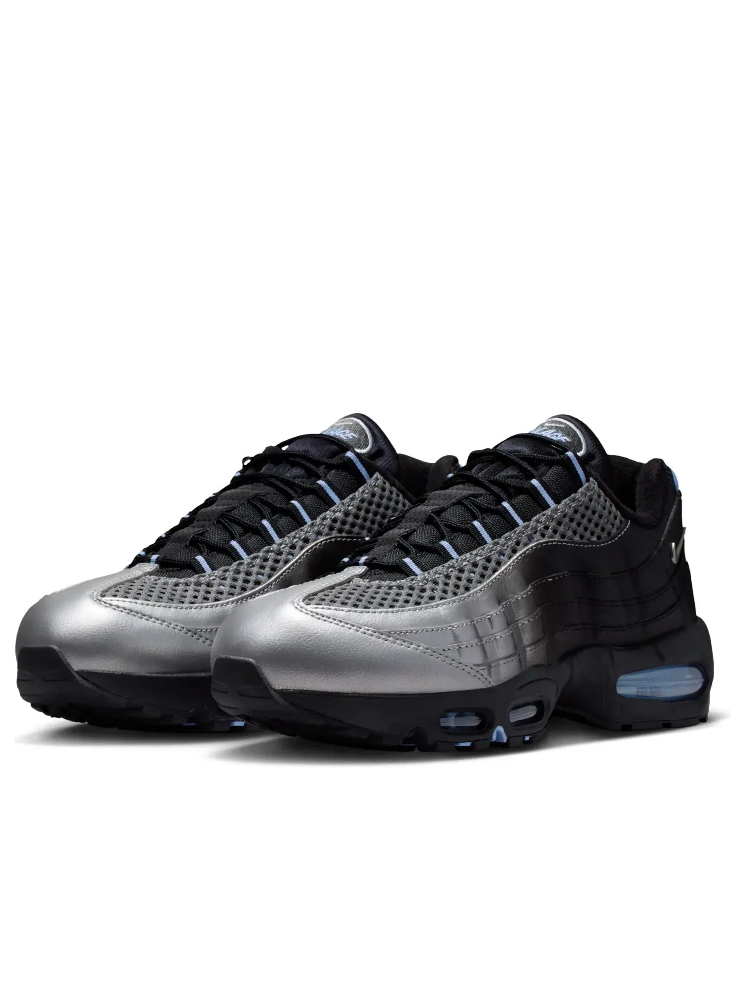 Кроссовки Nike x Palace Air Max 95 Big Bubble 'Metallic Silver Aluminum Black' IQ7708-095 — изображение 4 из 6, серебряный