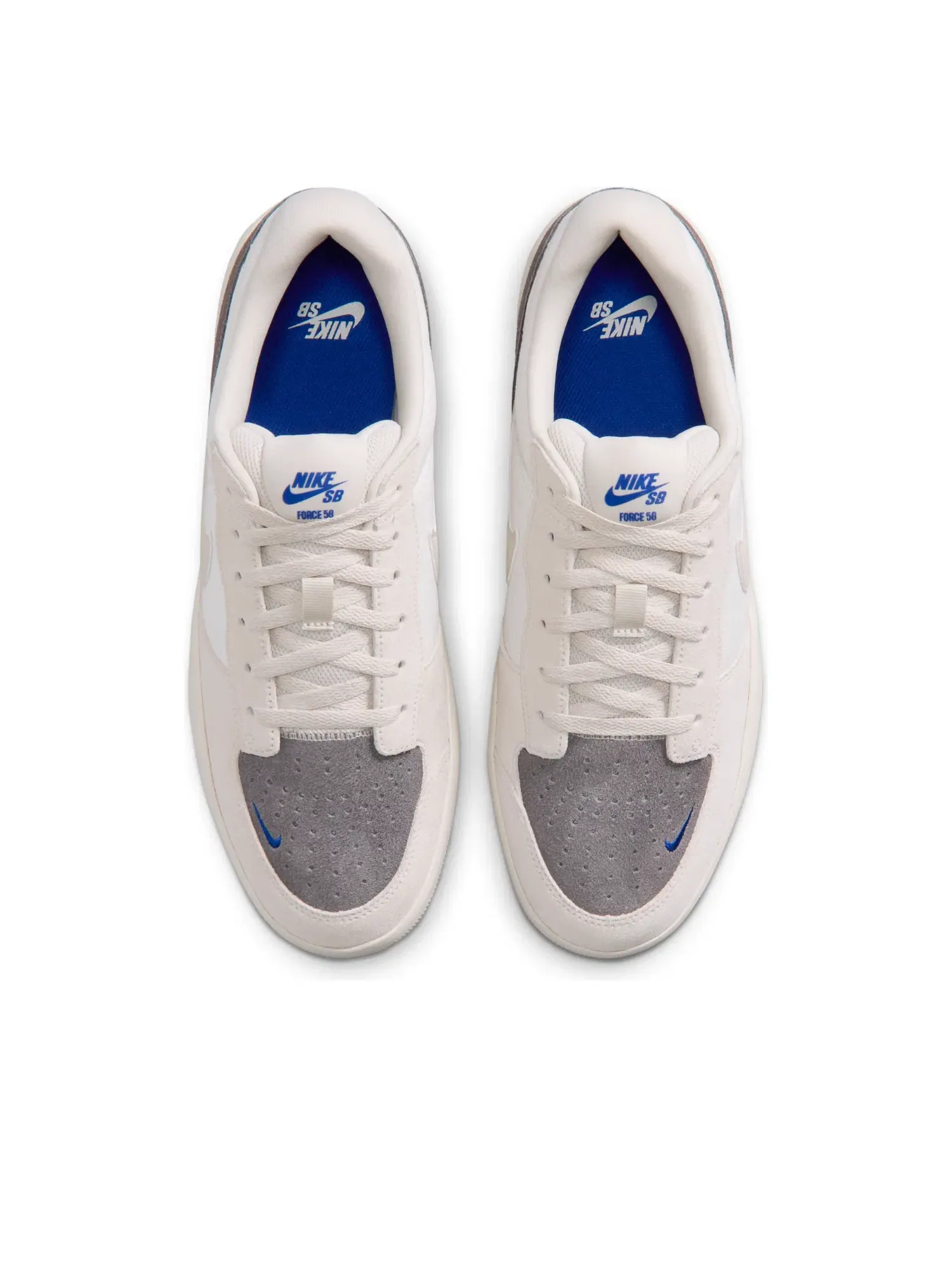 Мужские кроссовки с кожаным верхом и шнуровкой Sb Force 58 Nike — изображение 3 из 6, белый